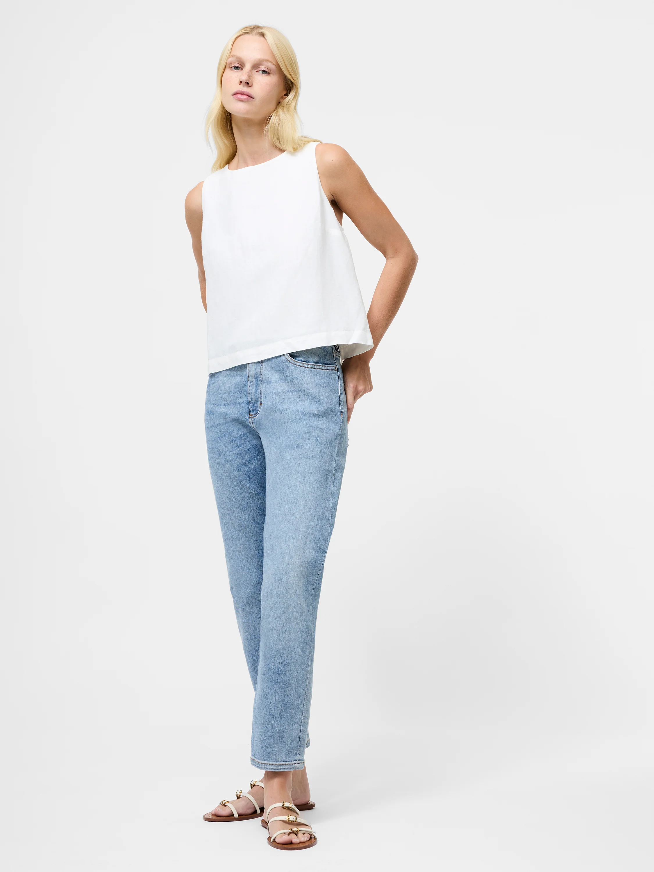 Birdie Linen Tie Back Swing Top - Image 3