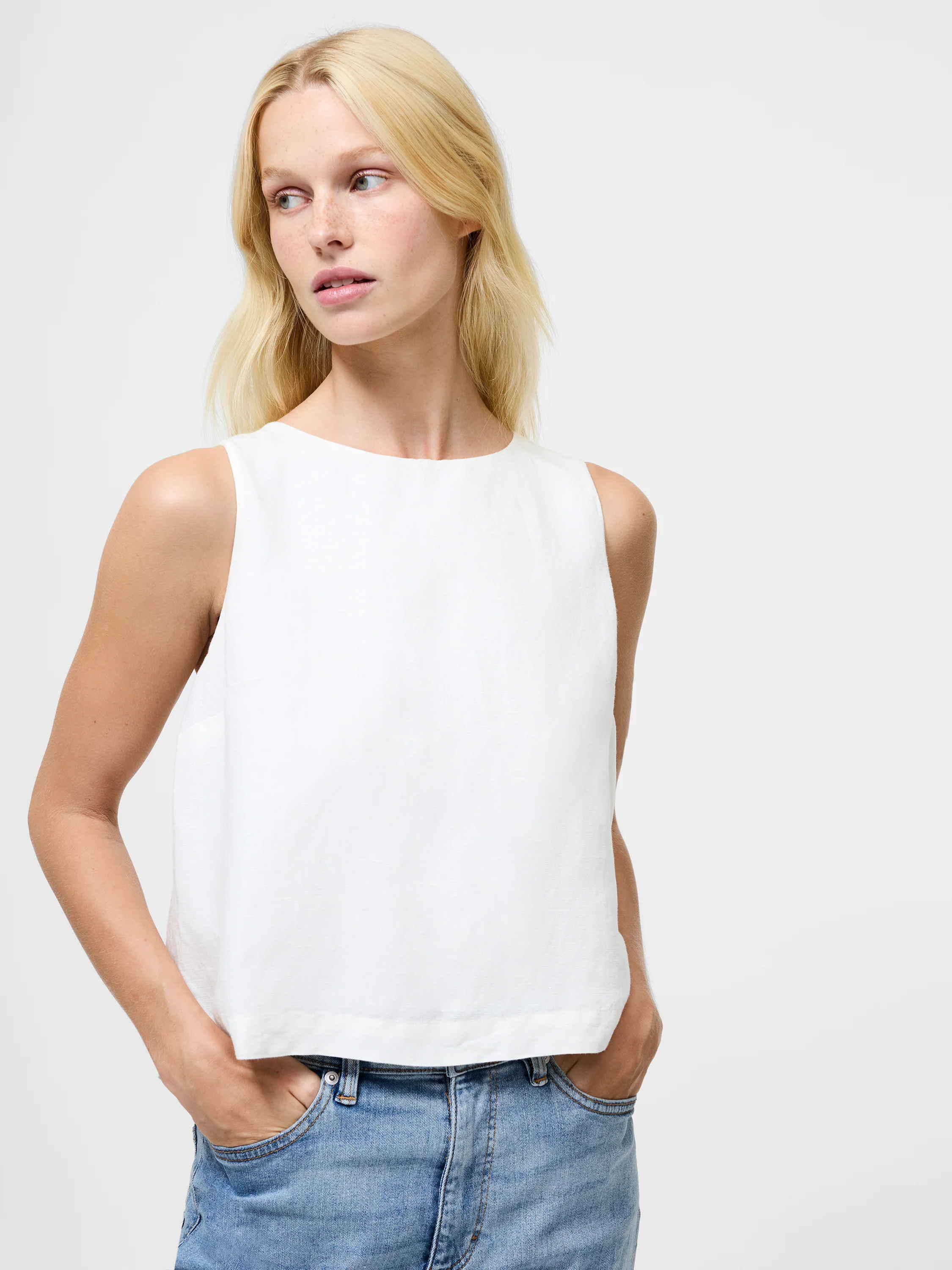 Birdie Linen Tie Back Swing Top - Image 5