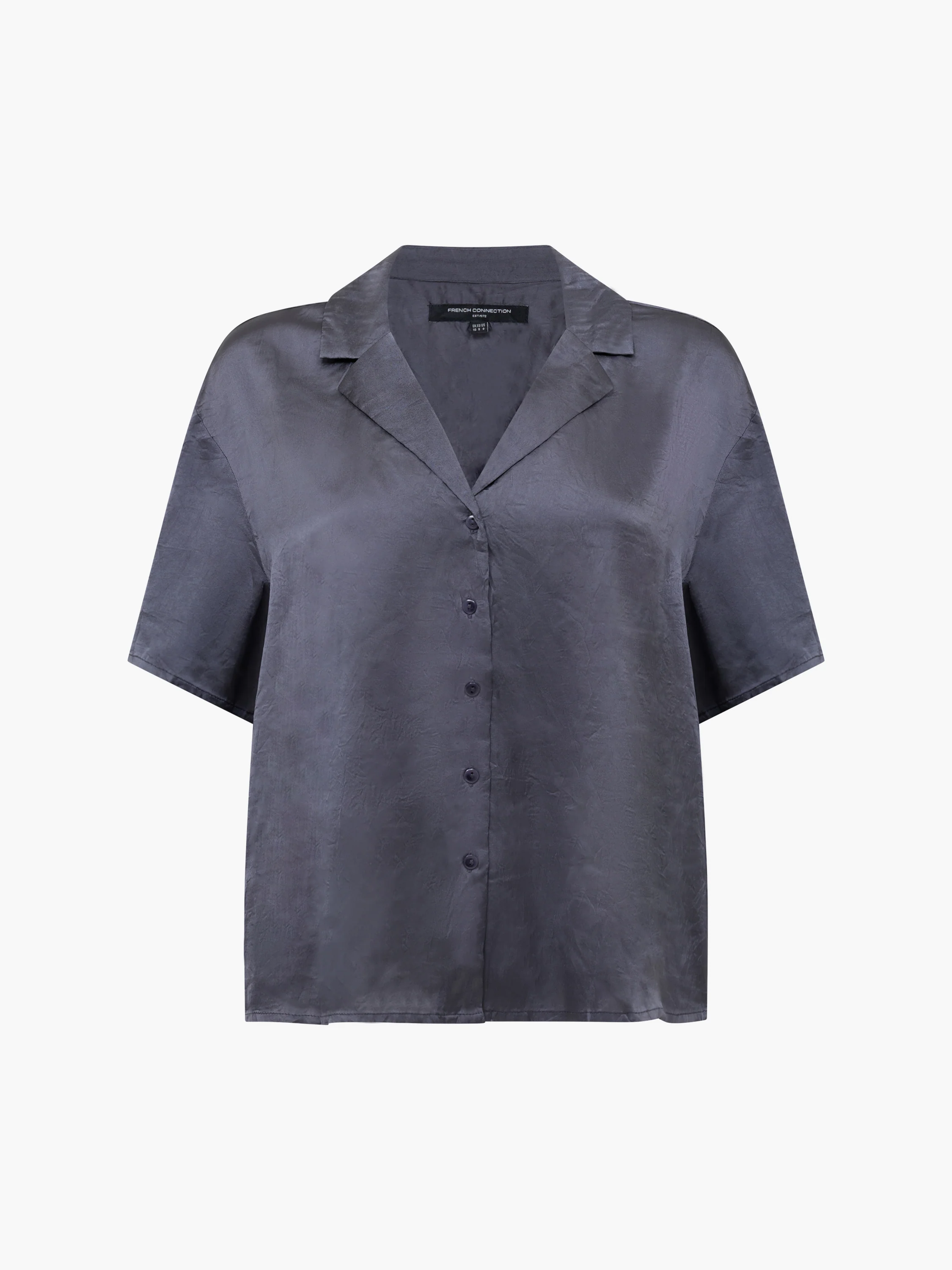 Blaine Hammered Satin Short Sleeved Shirt - Image 5