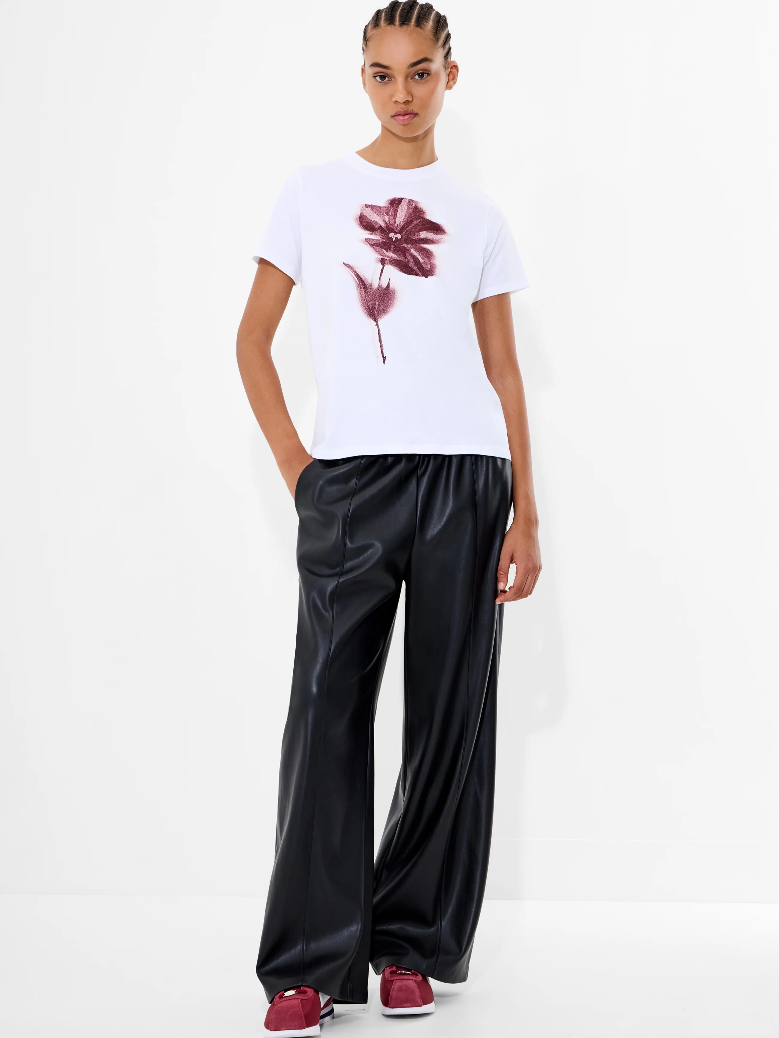 Blurred Floral Short Sleeve T-Shirt - Image 2