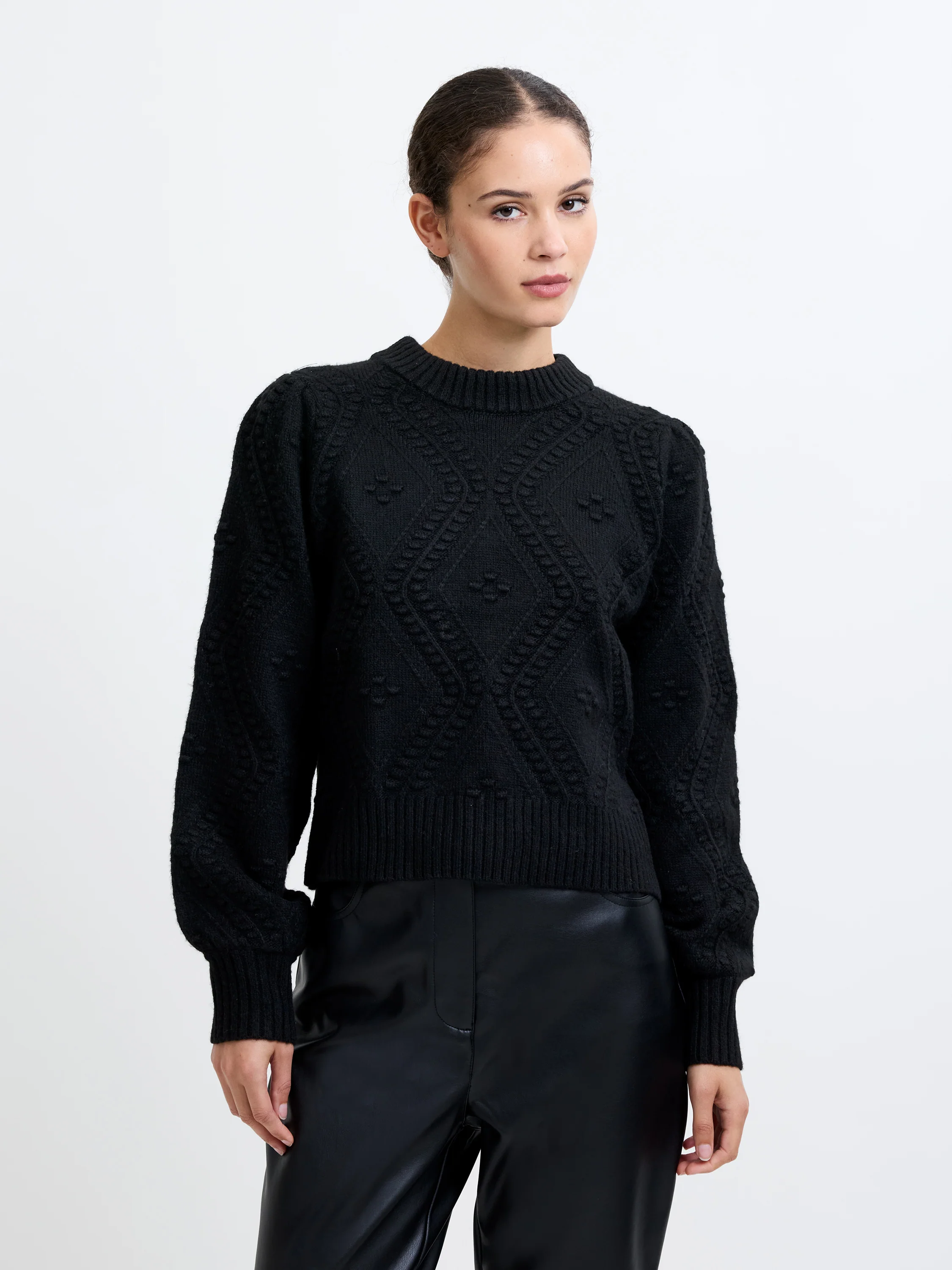 Bobble Knit Bow Jumper - Image 2