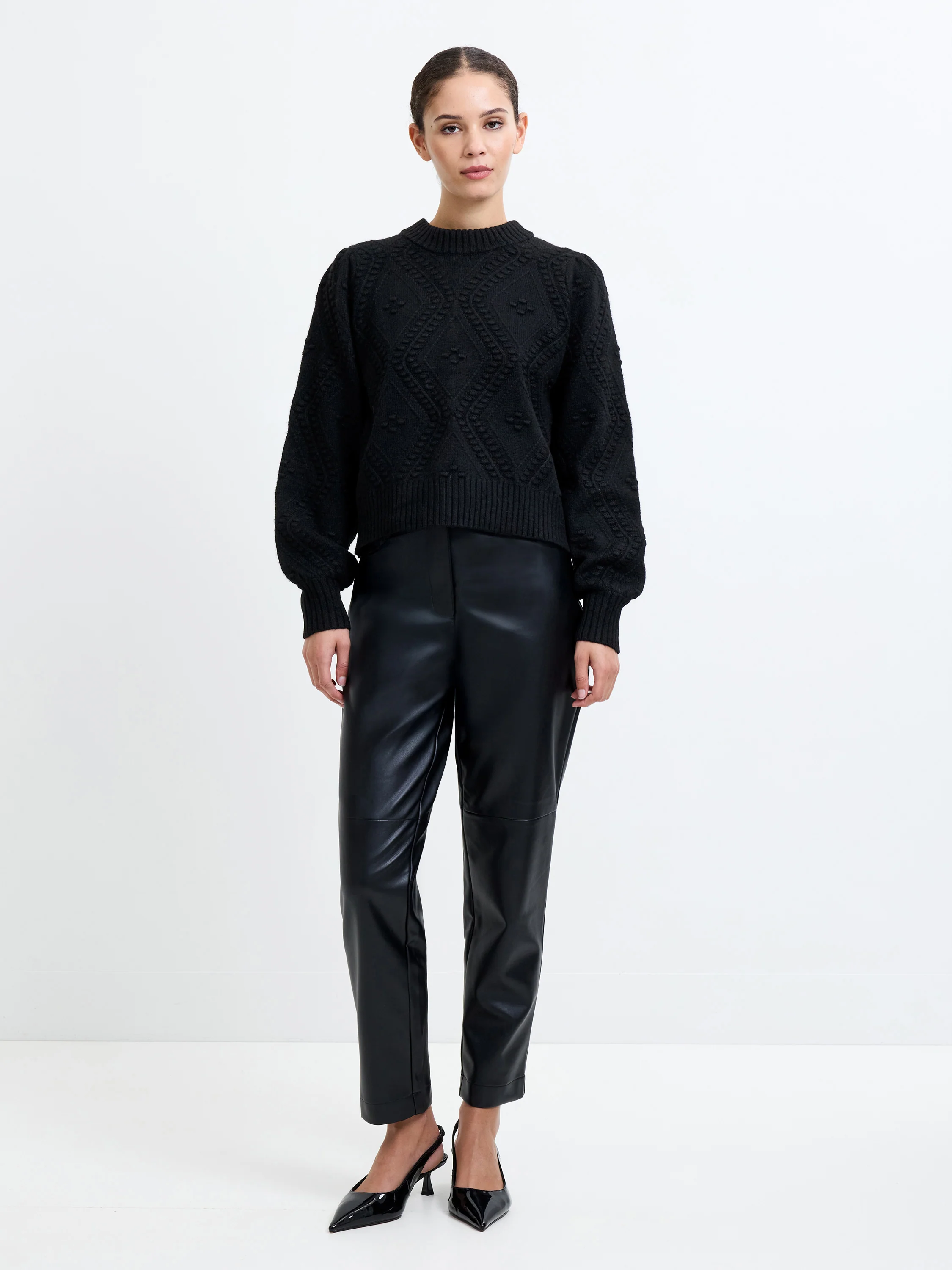 Bobble Knit Bow Jumper - Image 3