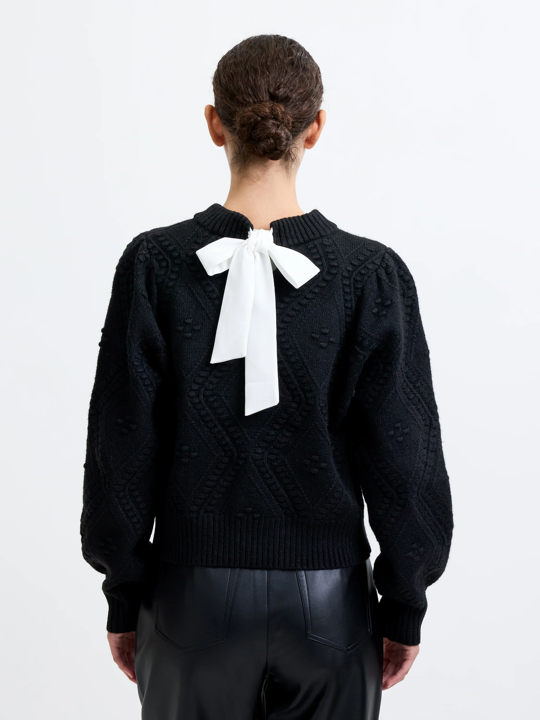 Bobble Knit Bow Jumper - Image 4