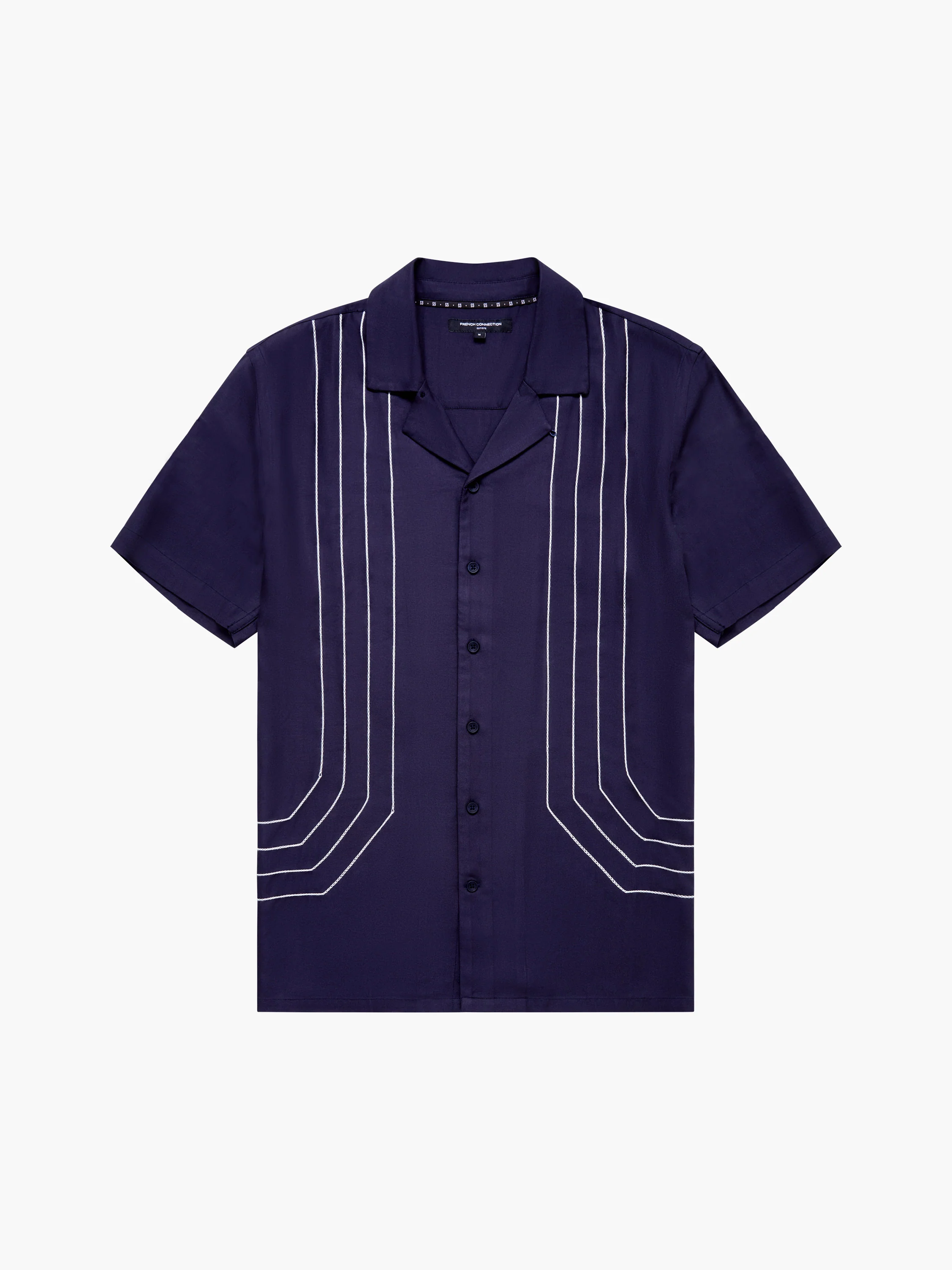 Border Chainstitch Revere Short Sleeve Shirt - Image 5