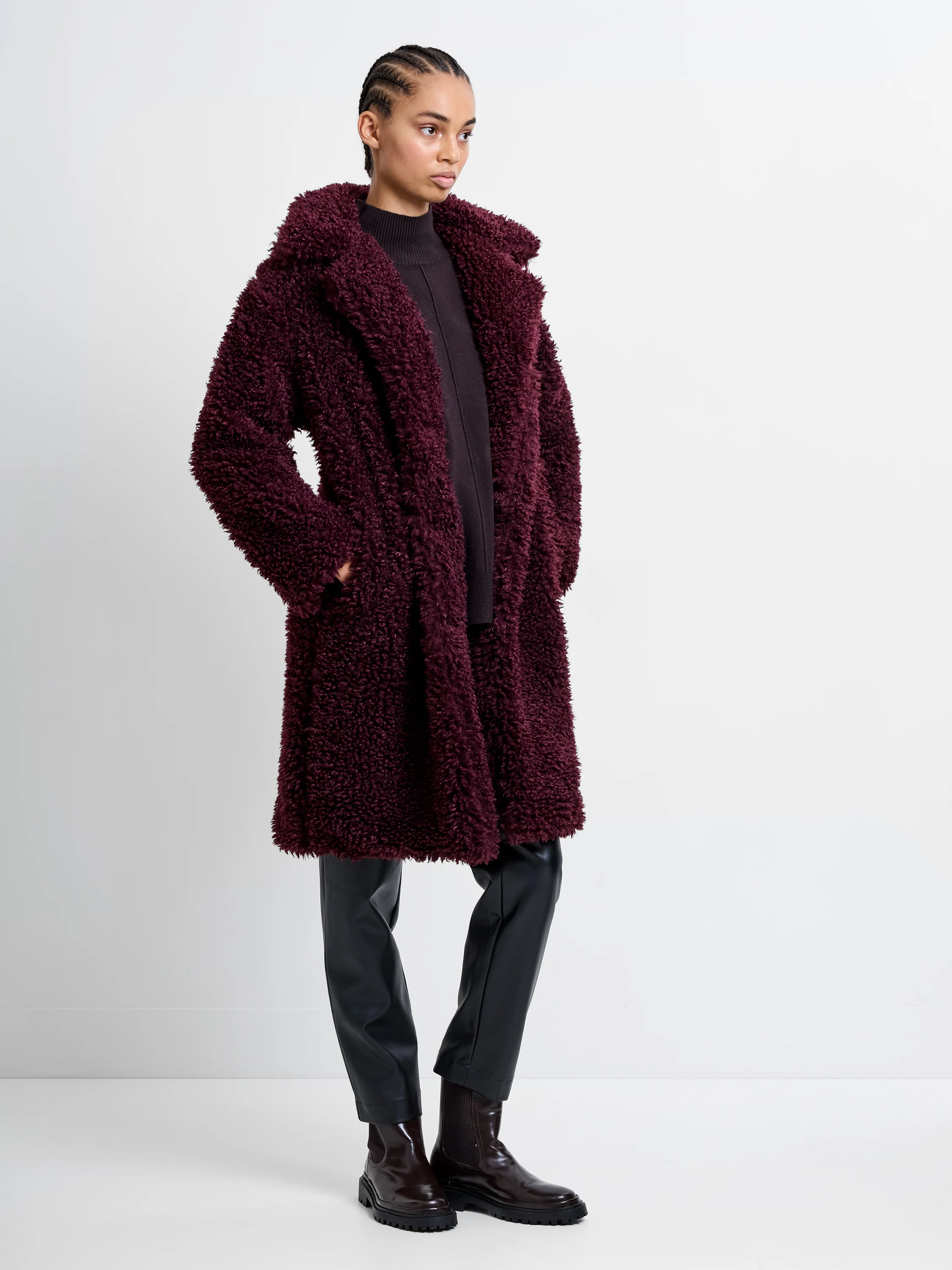 Boucle Peak Collar Coat - Image 3