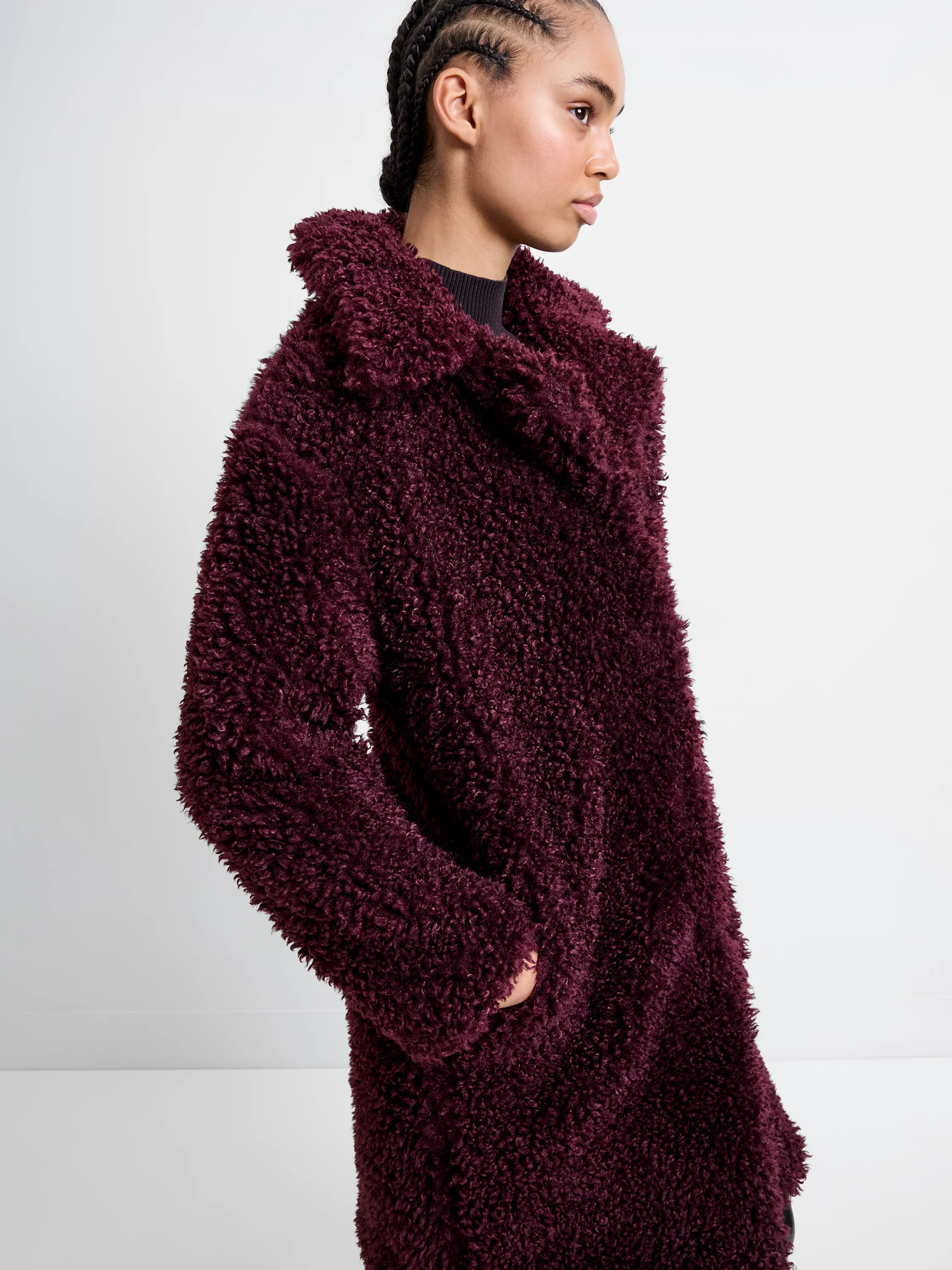 Boucle Peak Collar Coat - Image 5