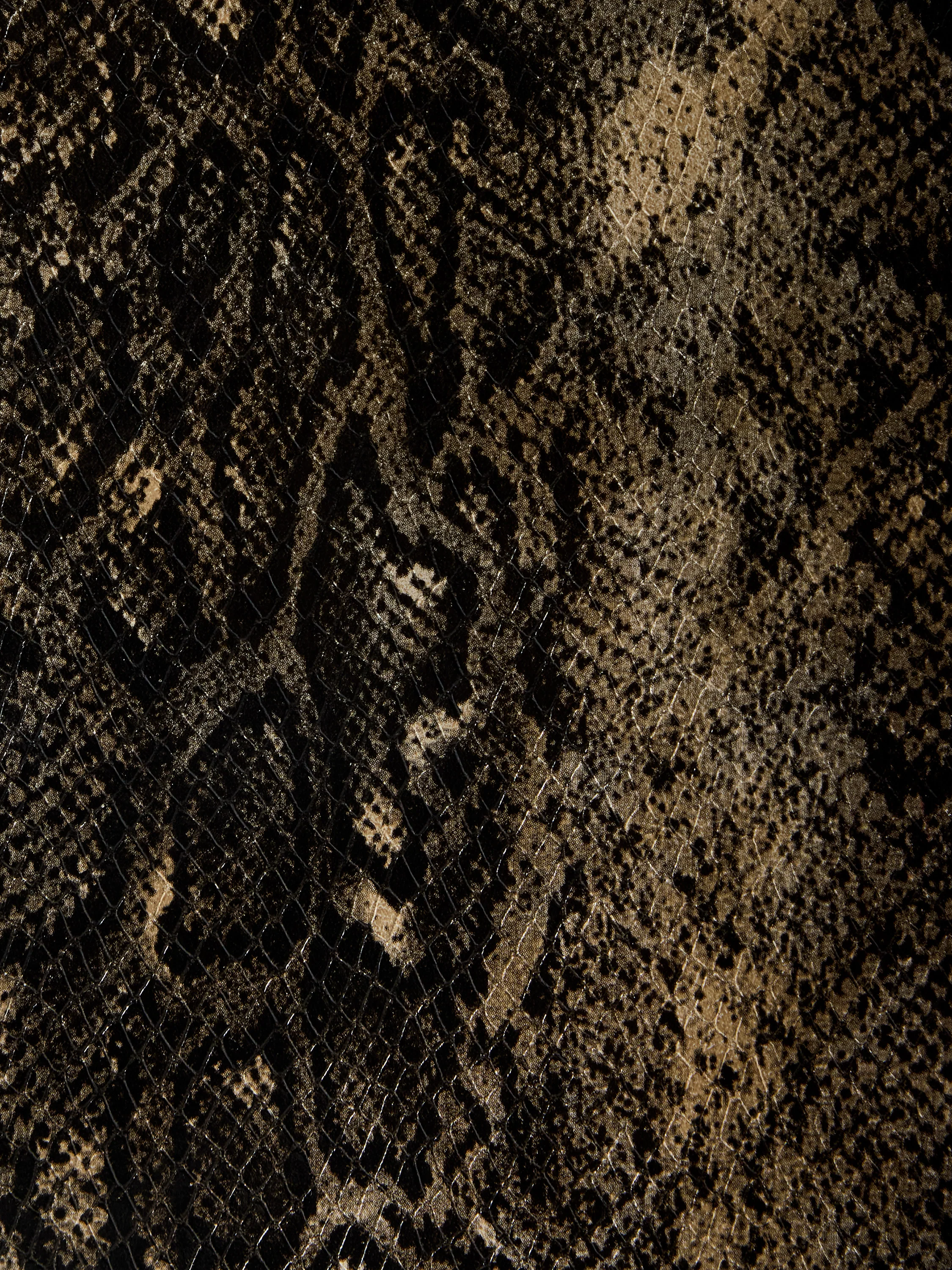 Brandy Snakeskin PU Midi Skirt - Image 5