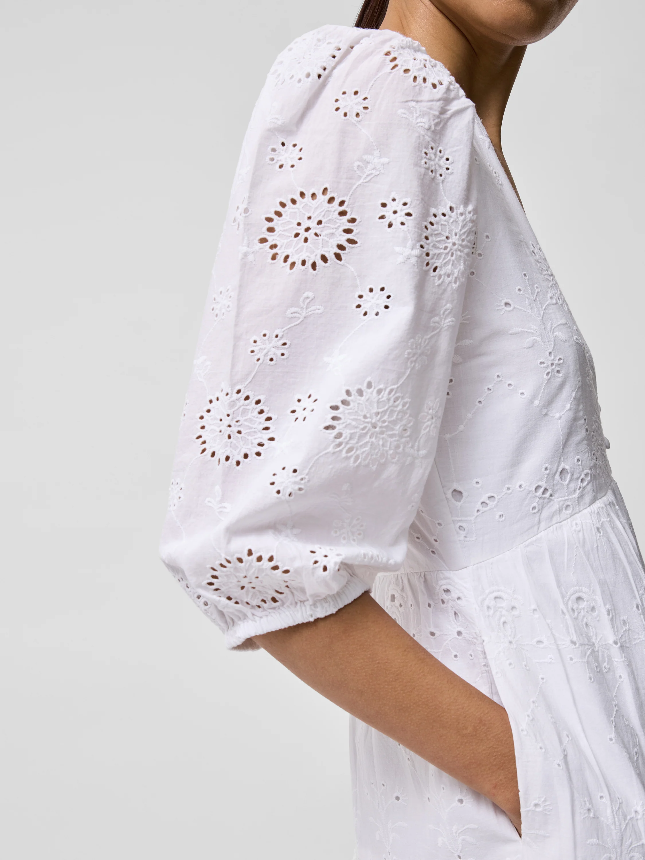 Broderie Anglaise Tiered Dress - Image 3