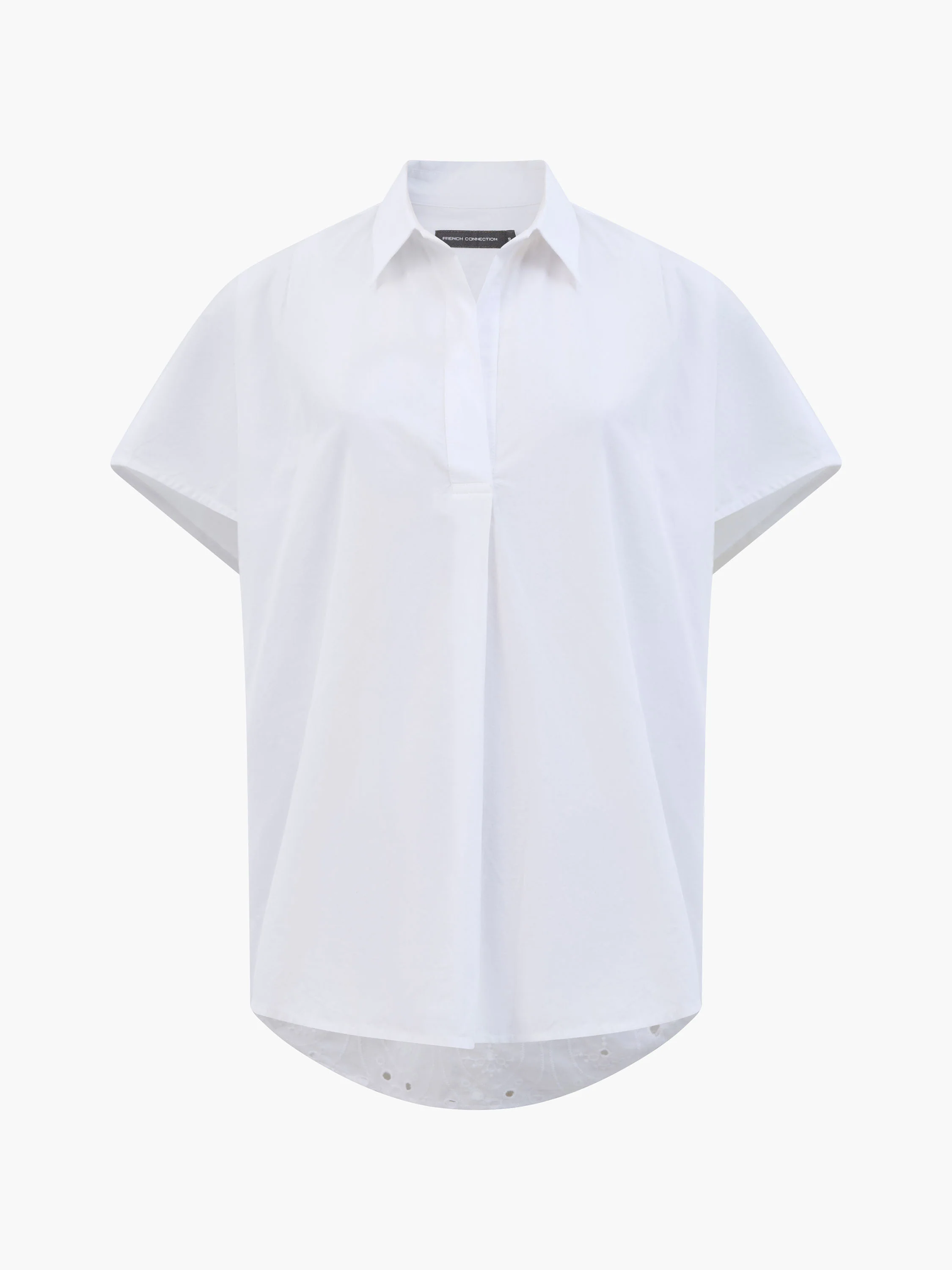 Broderie Back Short Sleeve Popover Shirt - Image 6