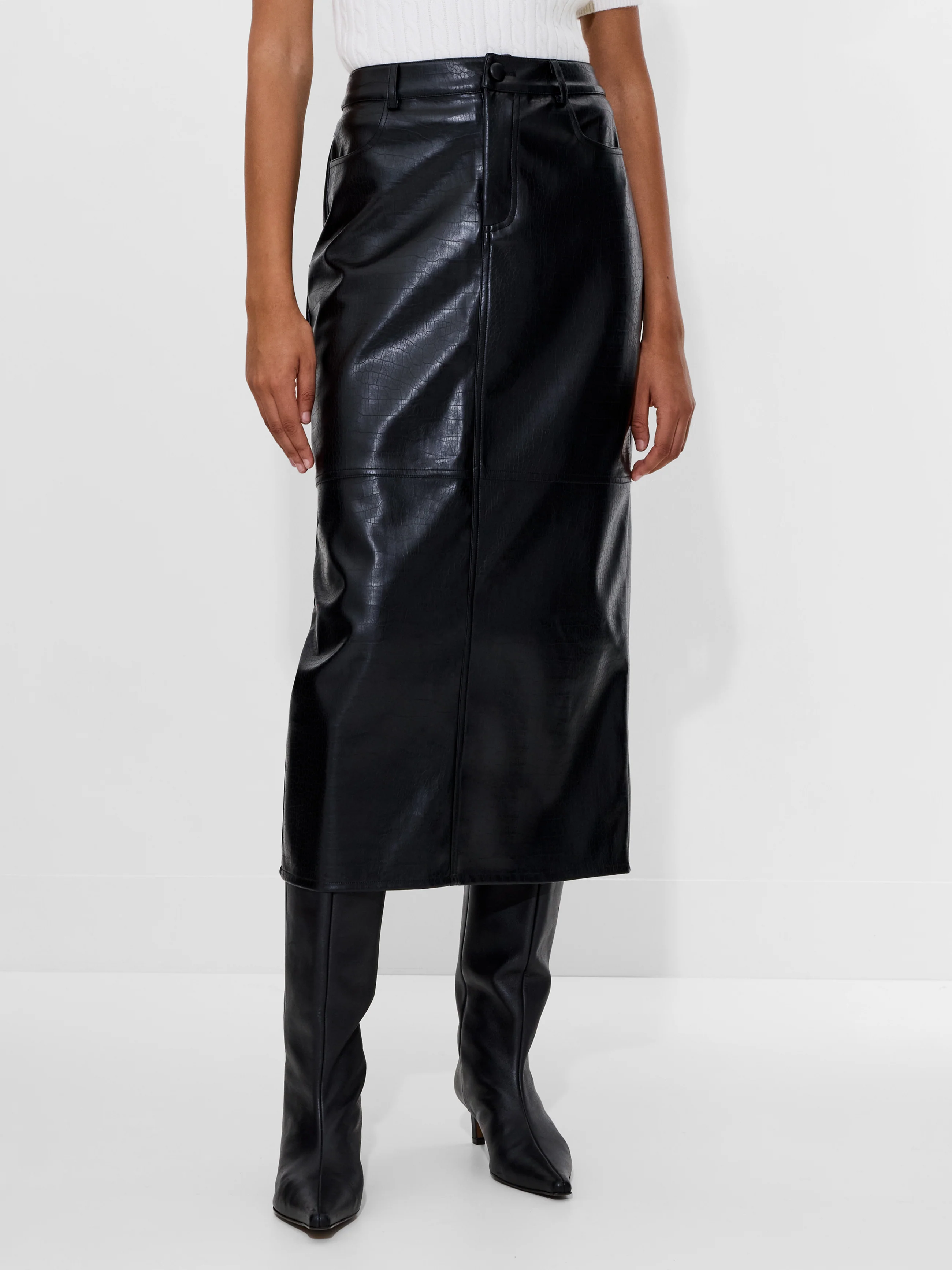 Brody Croc Printed Midi Skirt - Image 2