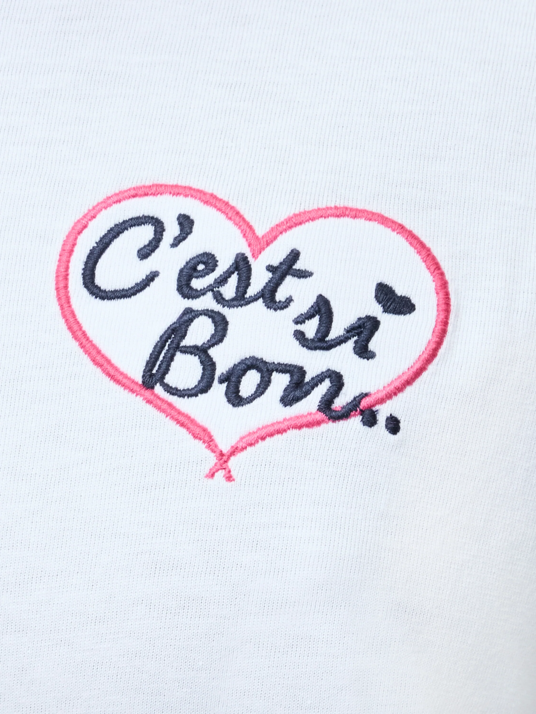 C'est Si Bon Embroidered Graphic T-Shirt - Image 4