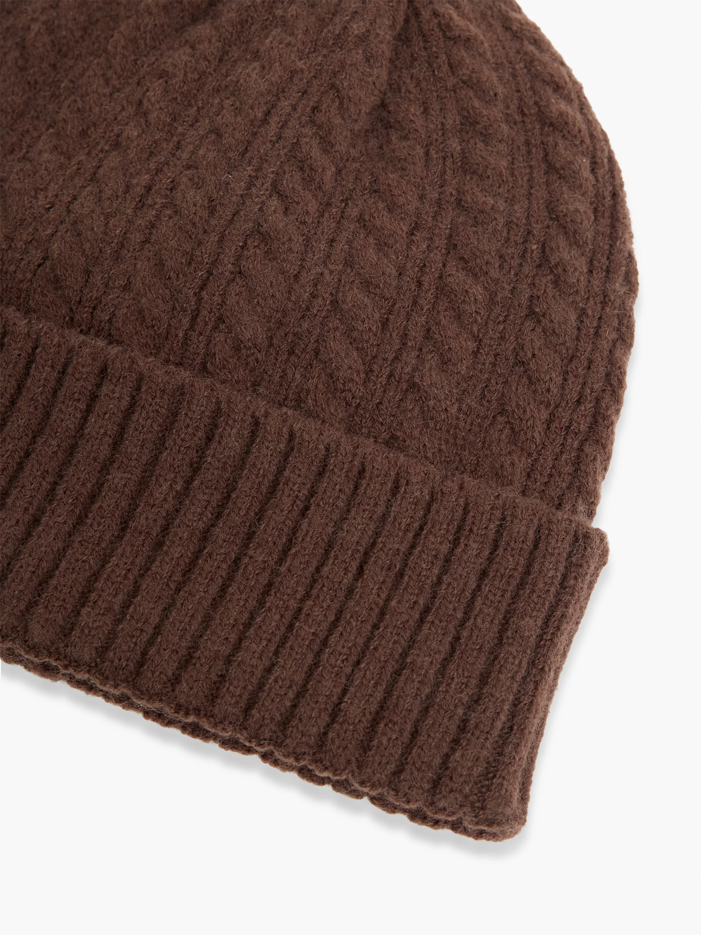 Cable Knit Beanie Hat - Image 2