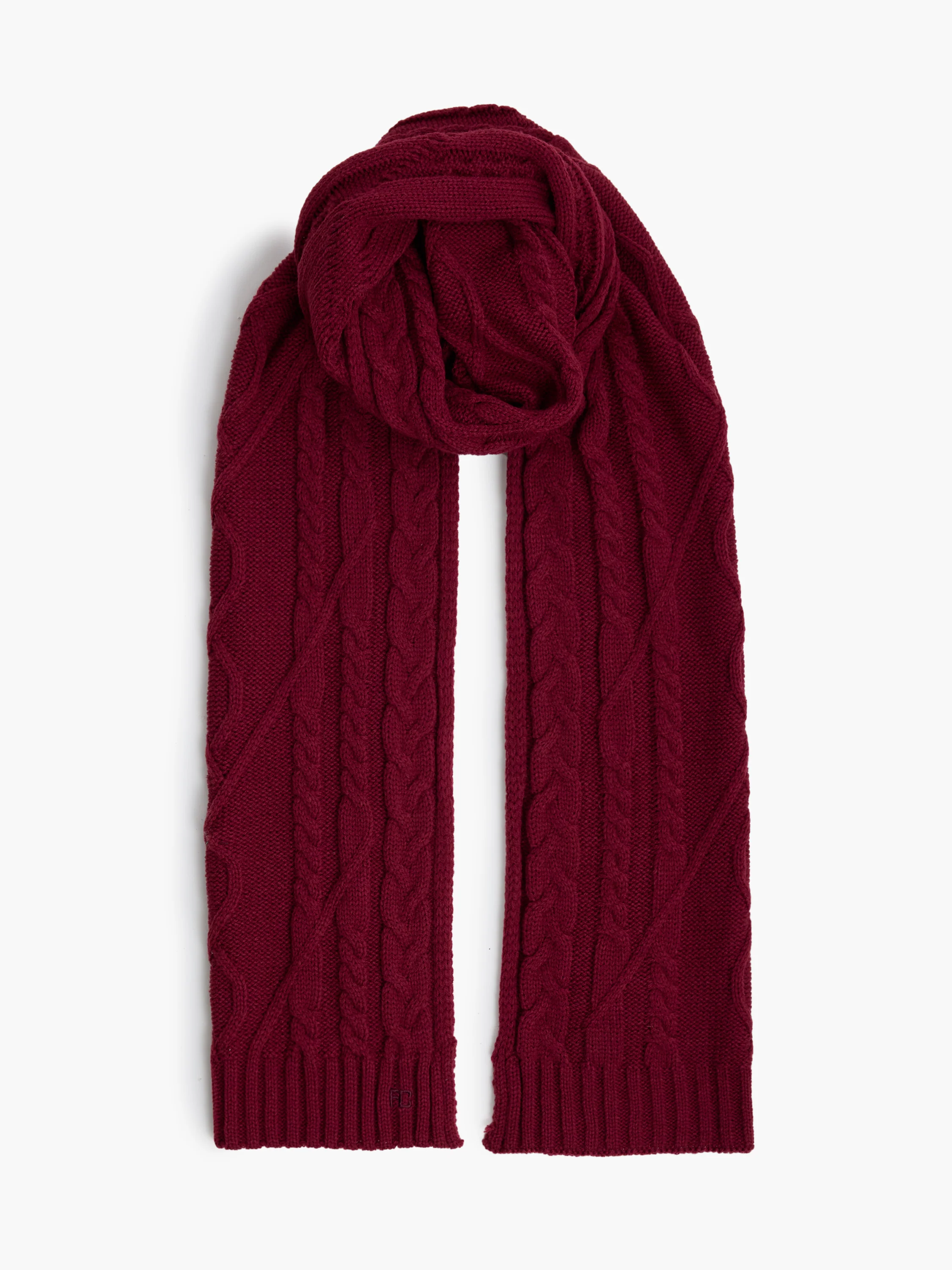 Cable Knit Scarf and Beanie Set - Image 2