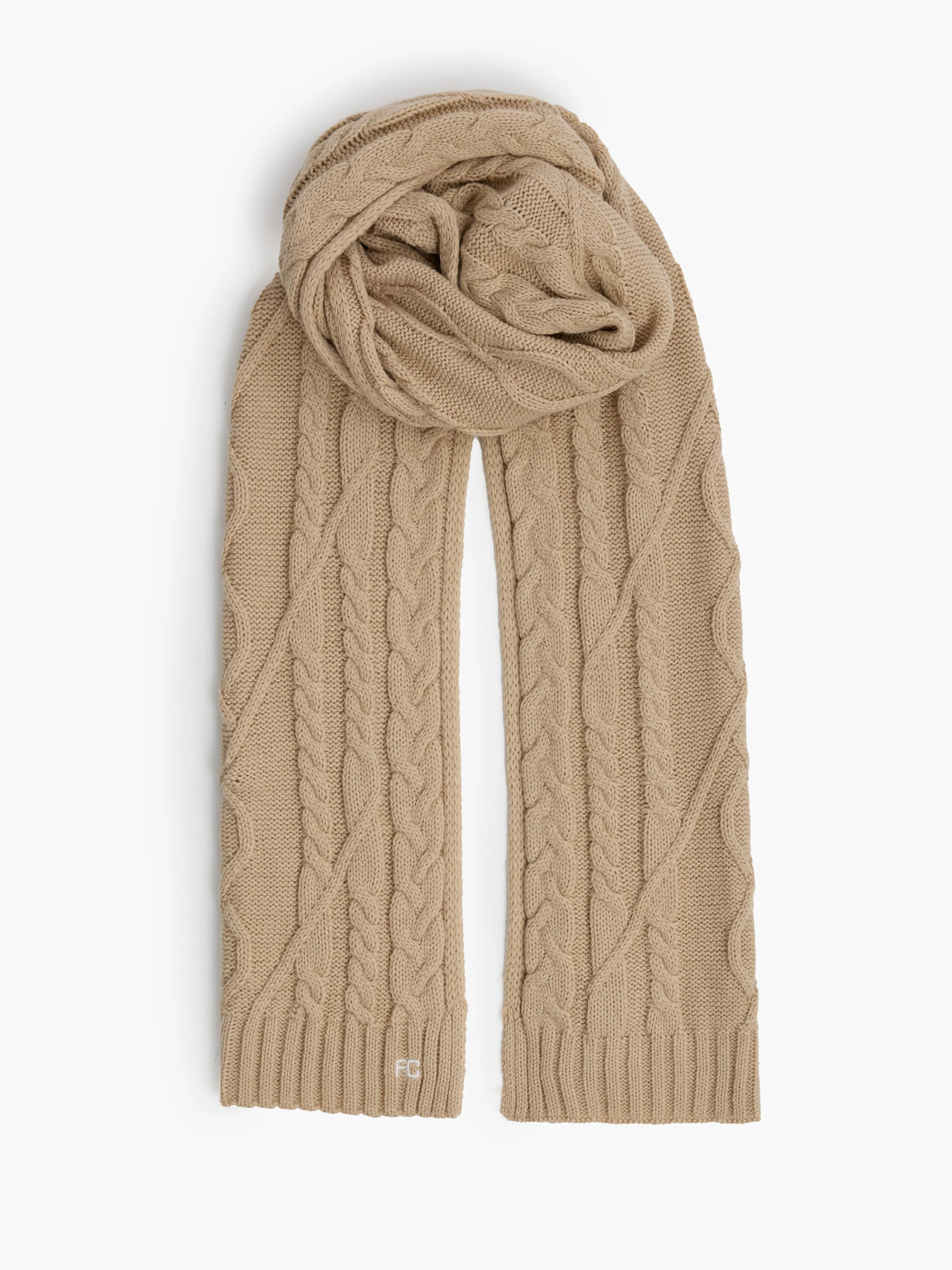 Cable Knit Scarf and Beanie Set - Image 2
