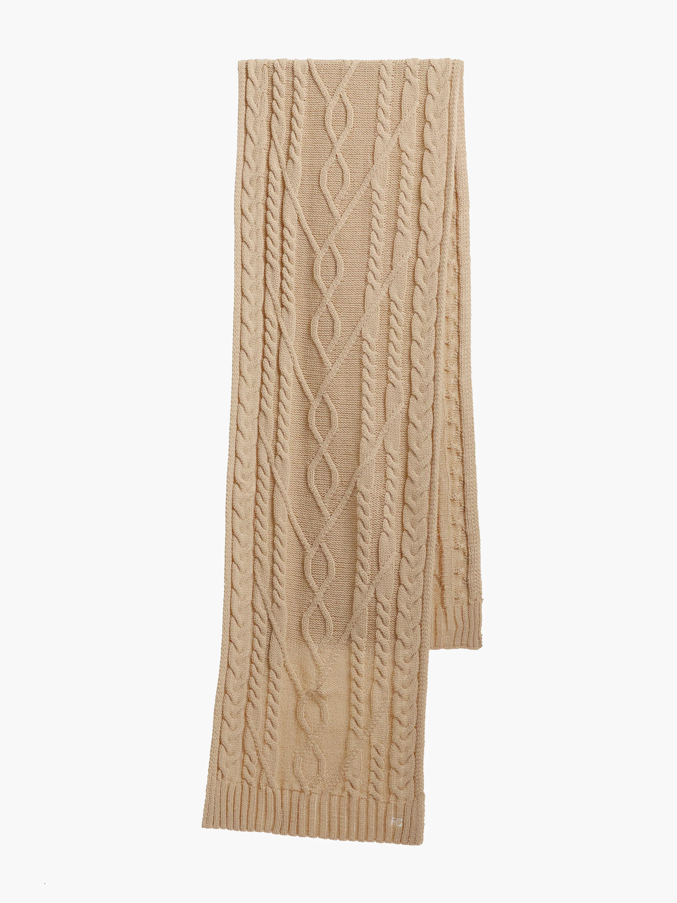 Cable Knit Scarf and Beanie Set - Image 4