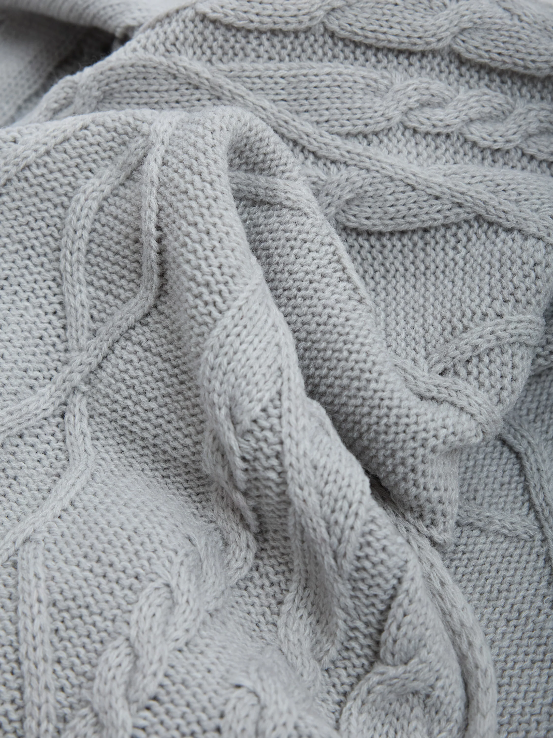 Cable Knit Scarf and Beanie Set - Image 4