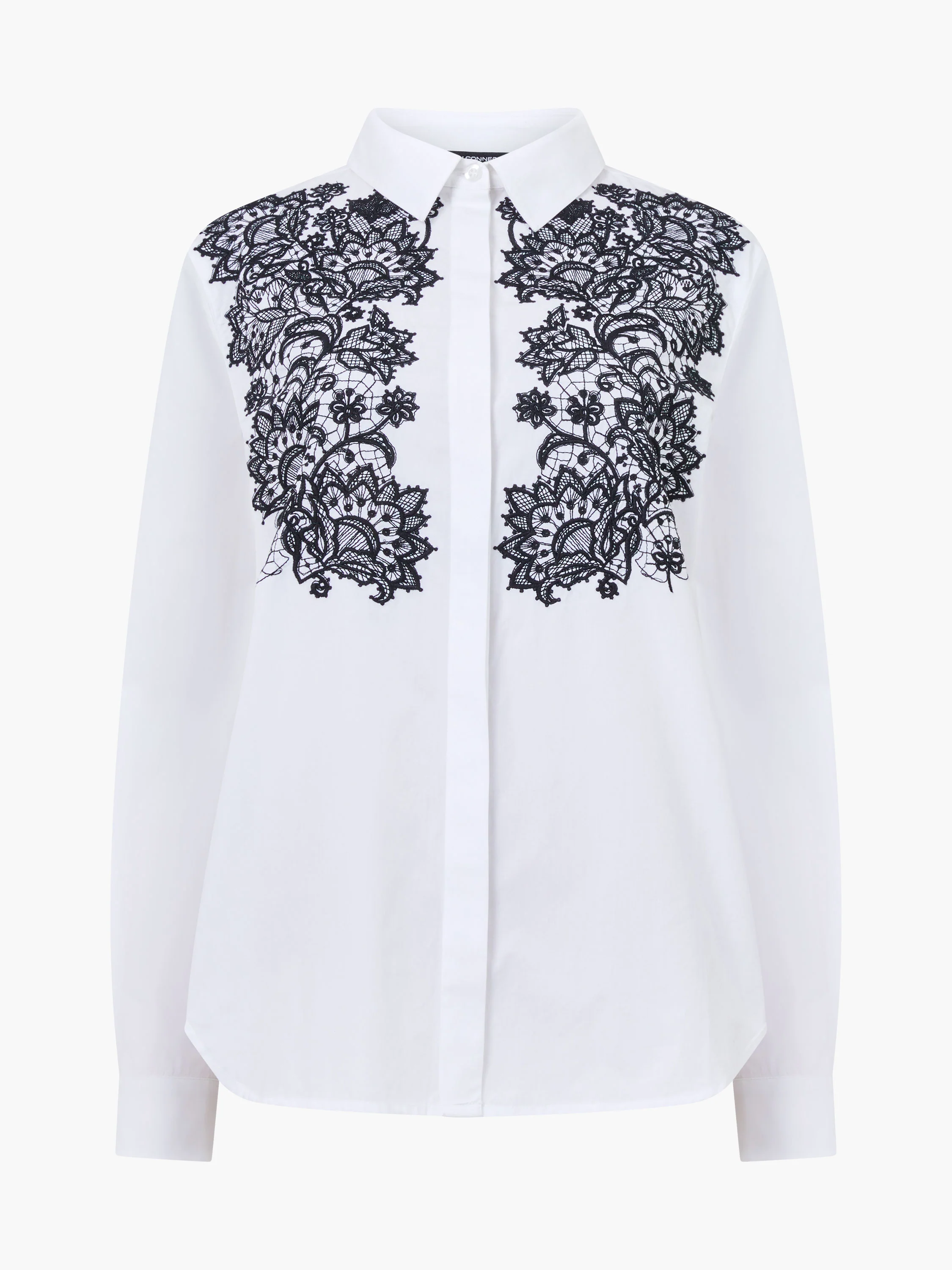 Cambria Contrast Floral Embroidered Shirt - Image 4