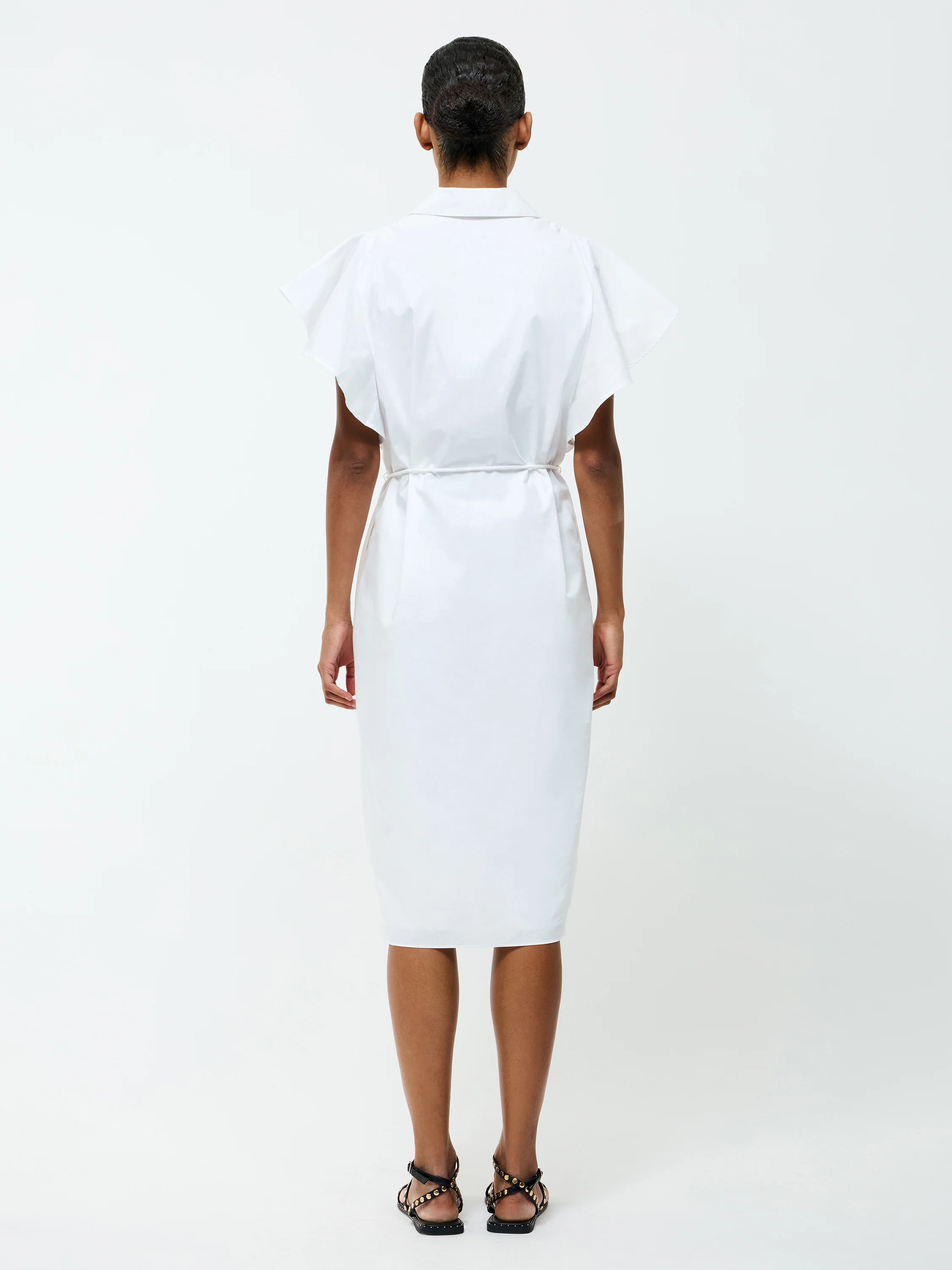 Cambria Cotton Belted Midi Dress - Image 6