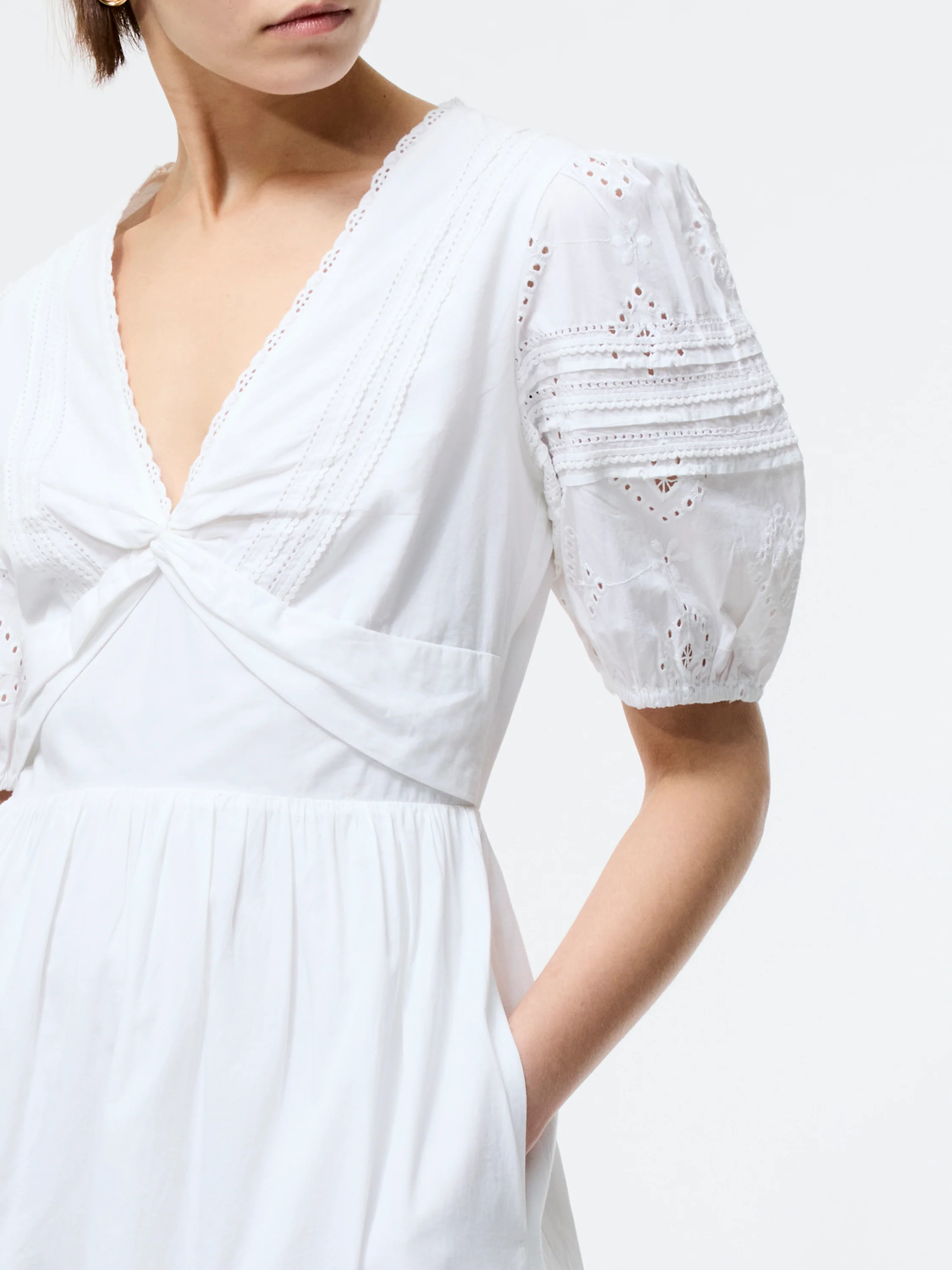 Cambria Cotton Broderie Midi Dress - Image 4