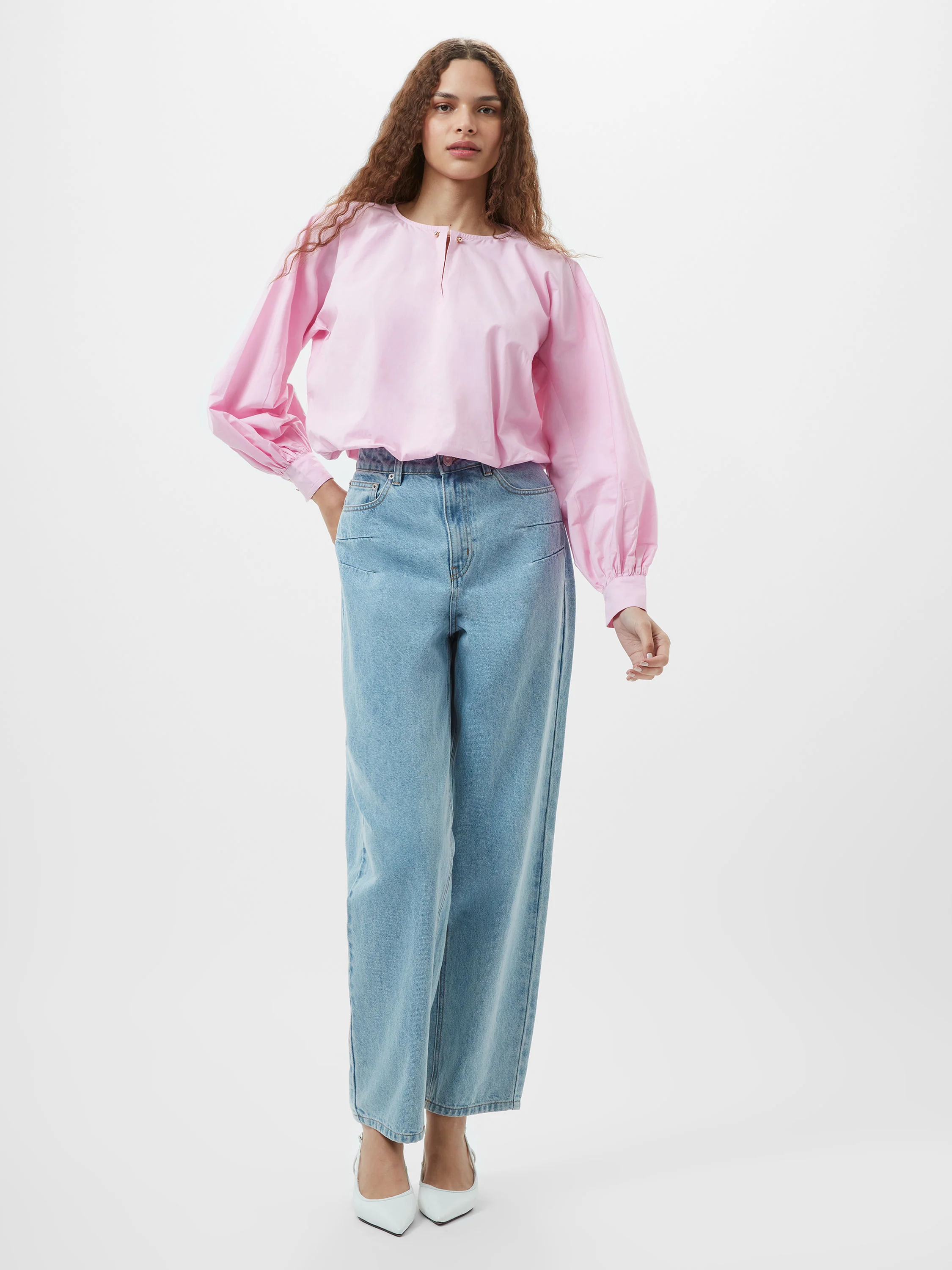 Cambria Cotton Bubble Hem Top - Image 5