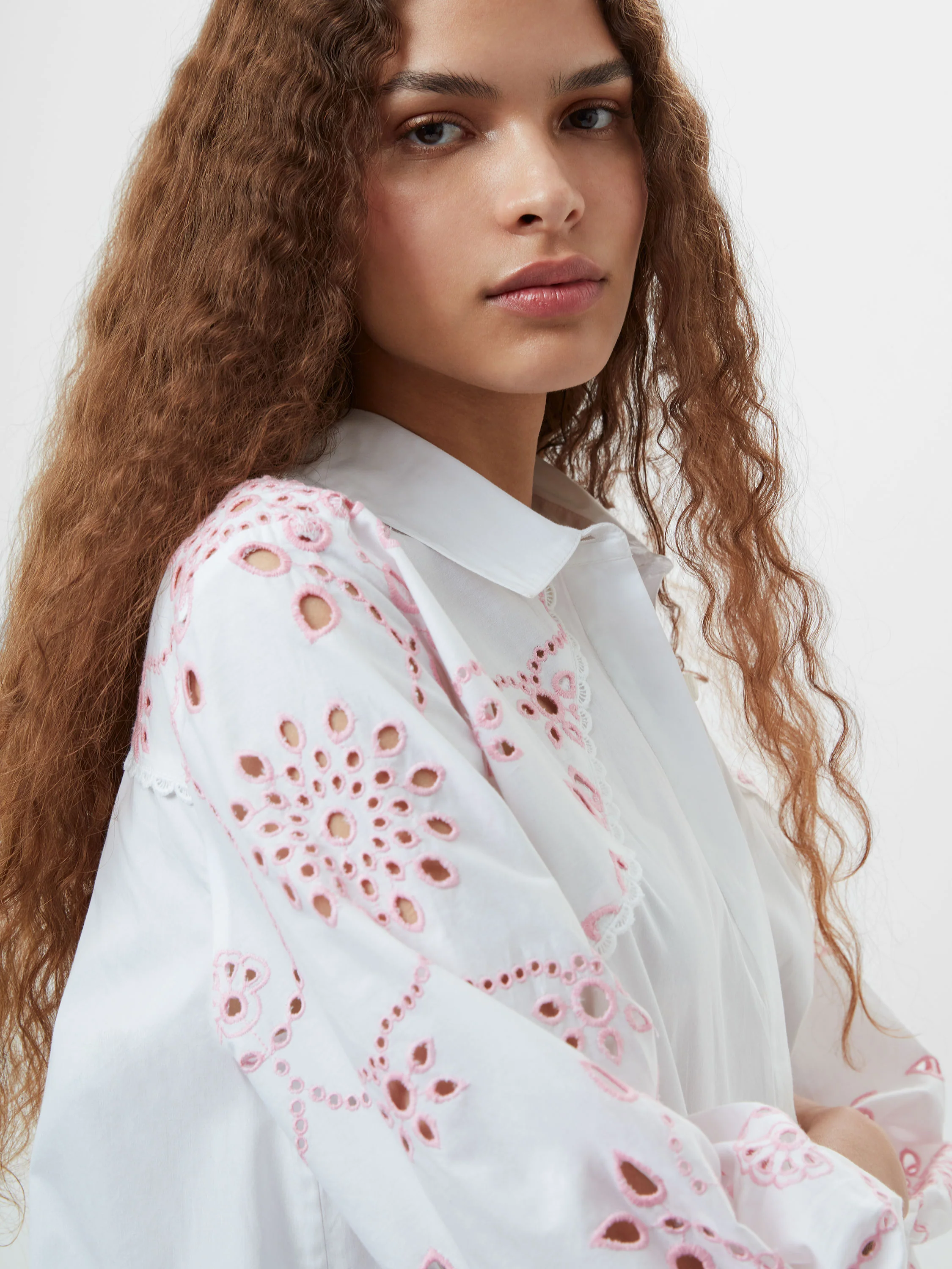 Cambria Cotton Embroidered Long Sleeve Shirt - Image 3