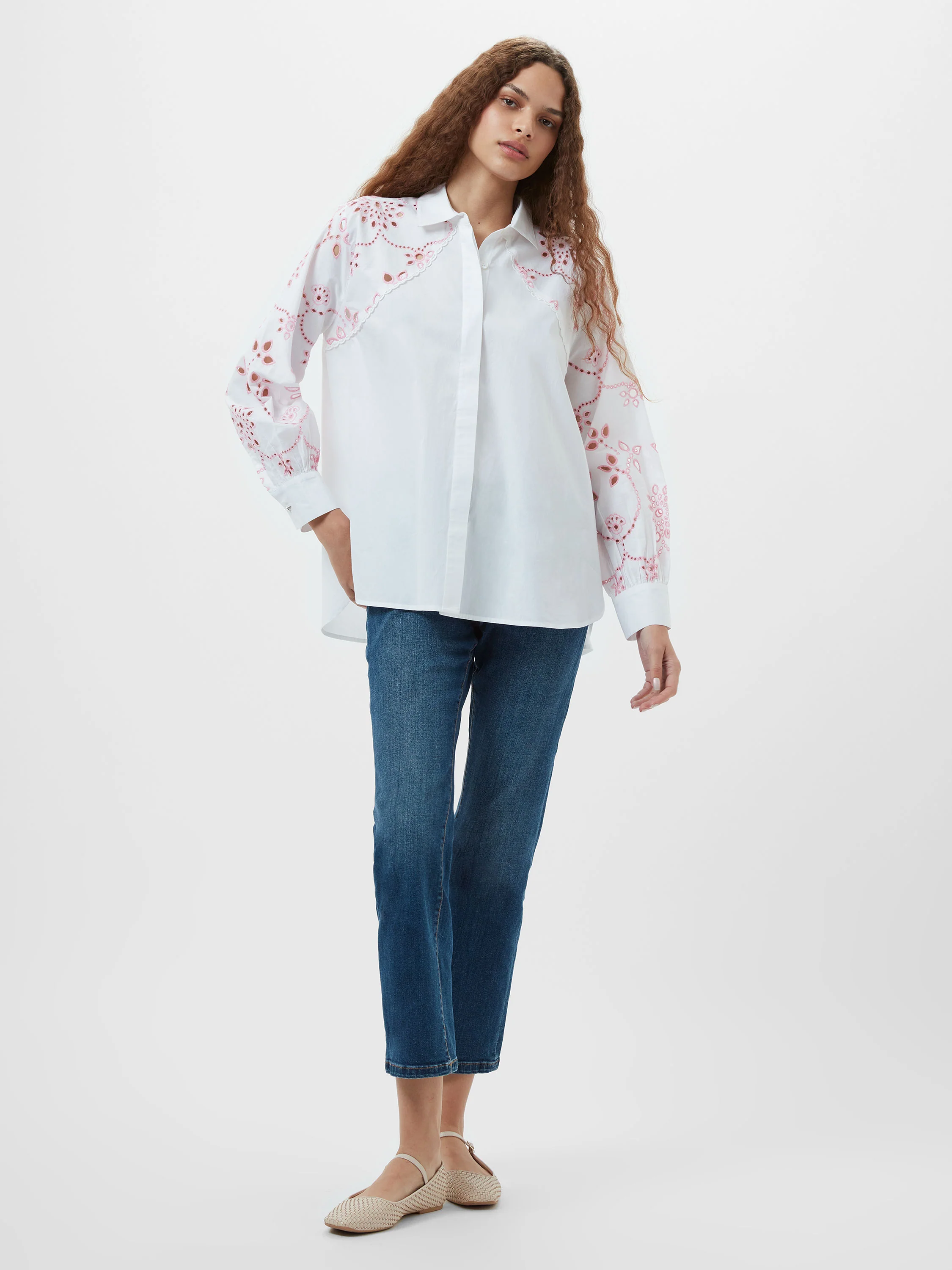 Cambria Cotton Embroidered Long Sleeve Shirt - Image 4
