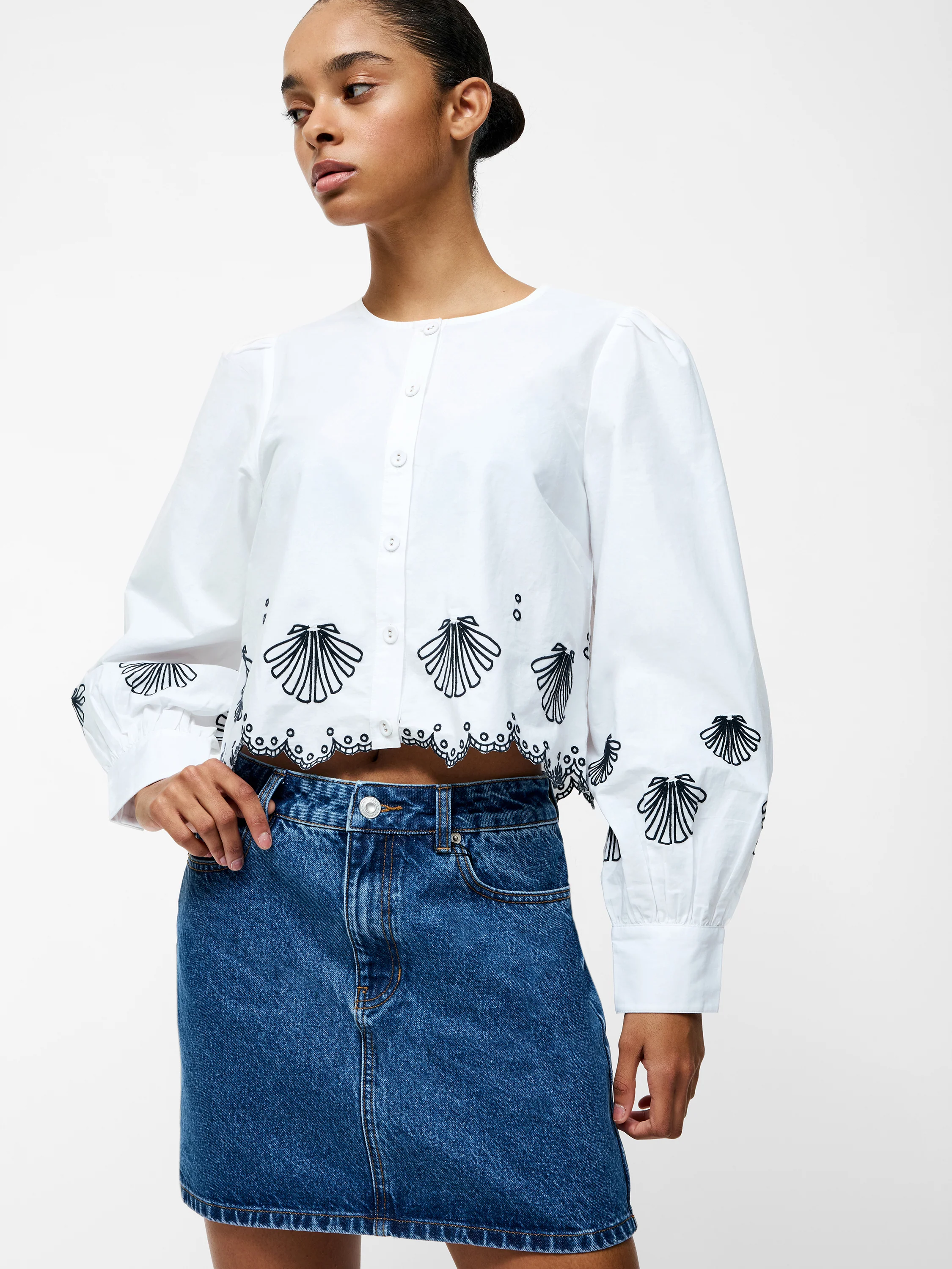 Cambria Cotton Embroidered Long Sleeve Shirt - Image 4