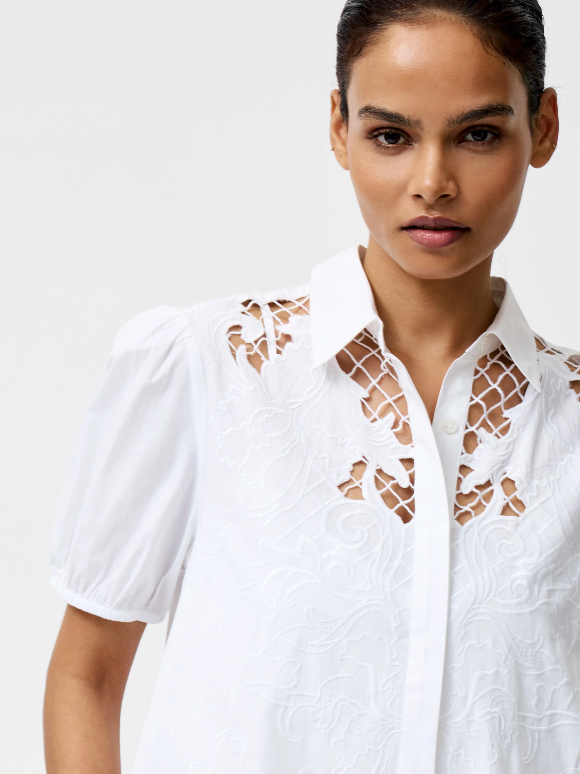 Cambria Cotton Embroidered Shirt Dress - Image 2