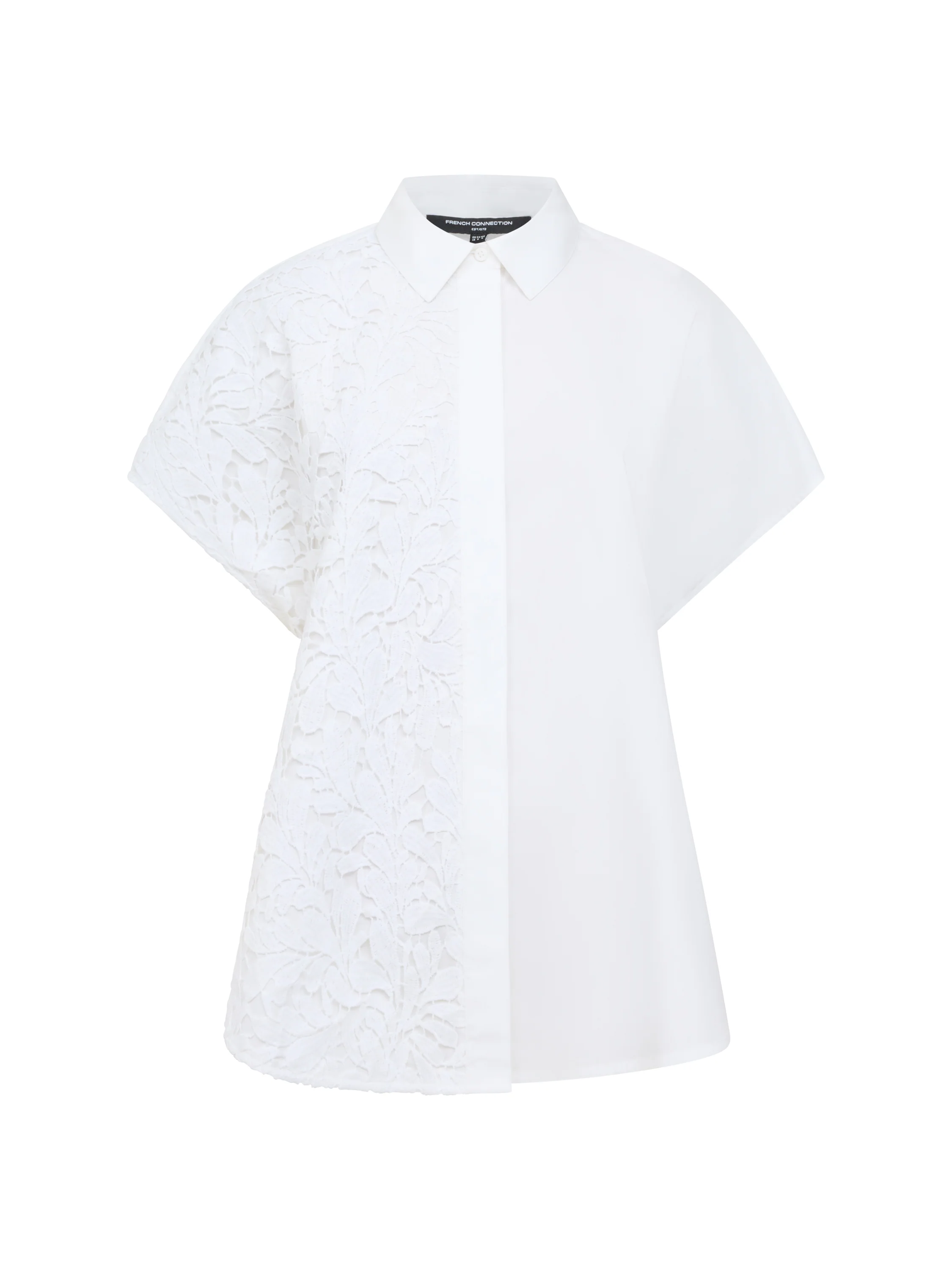 Cambria Cotton Half Lace Short Sleeve Shirt - Image 7