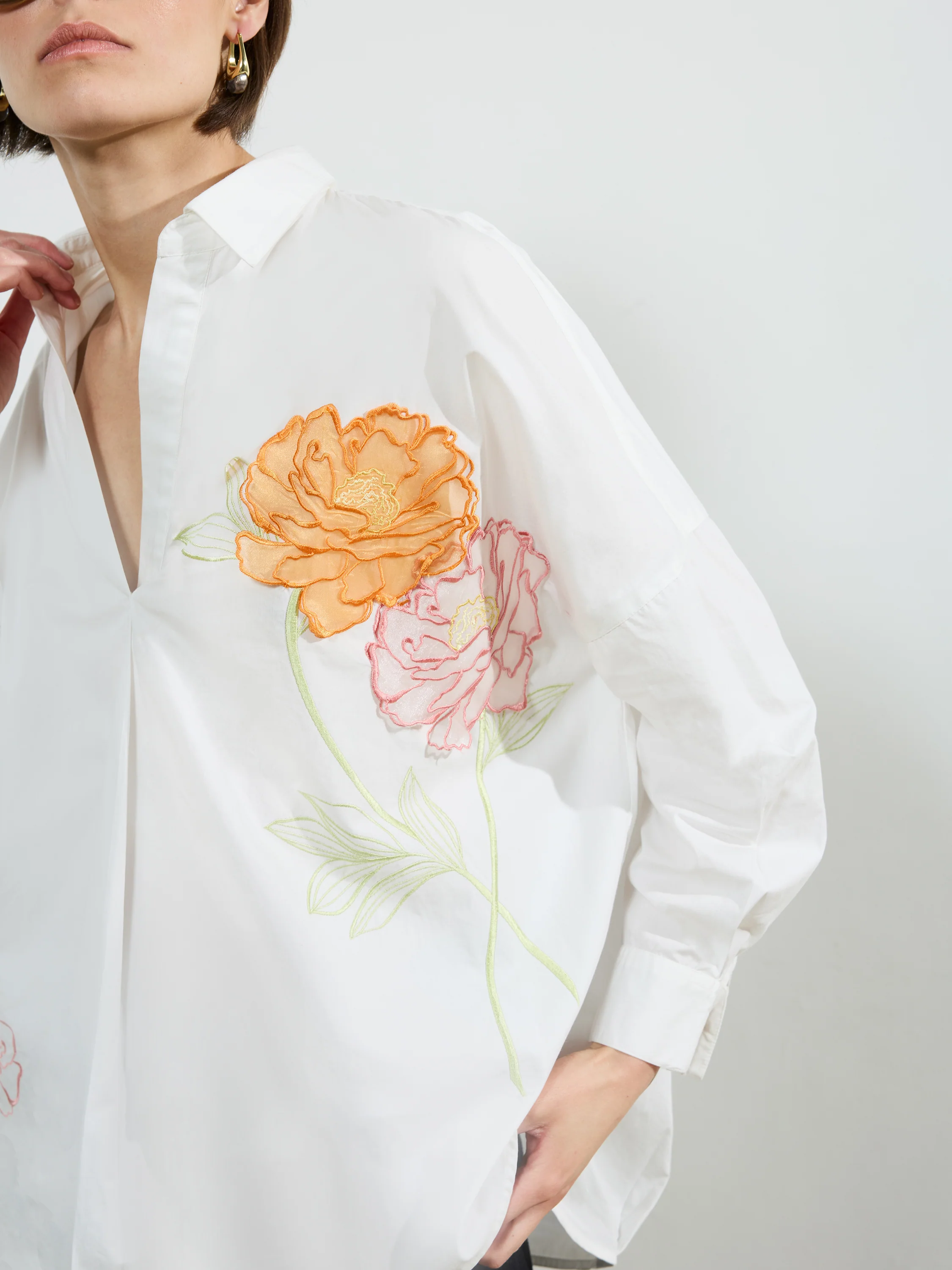 Cambria Cotton Popover Shirt - Image 3