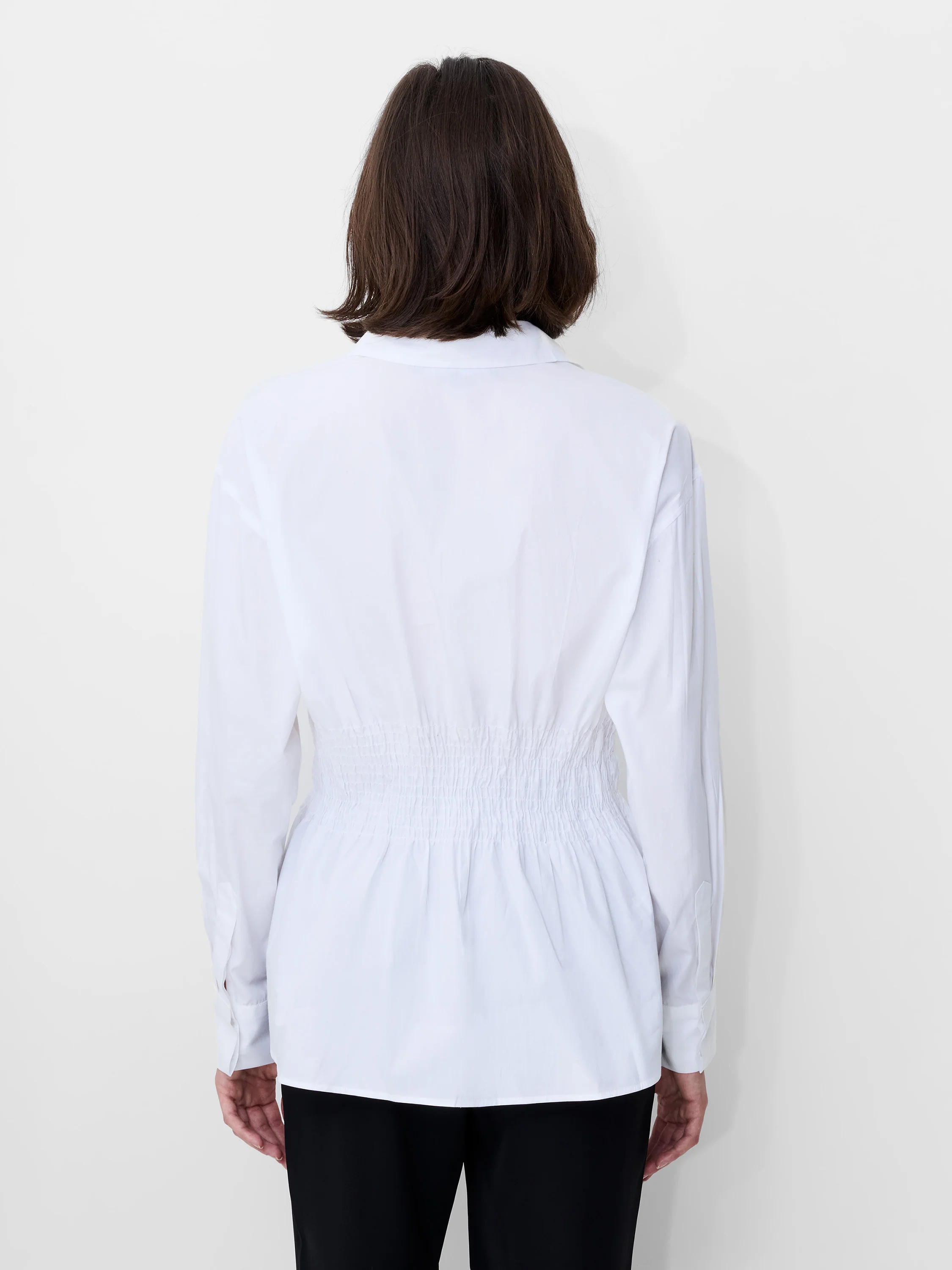 Cambria Cotton Smocked Button Down Shirt - Image 5