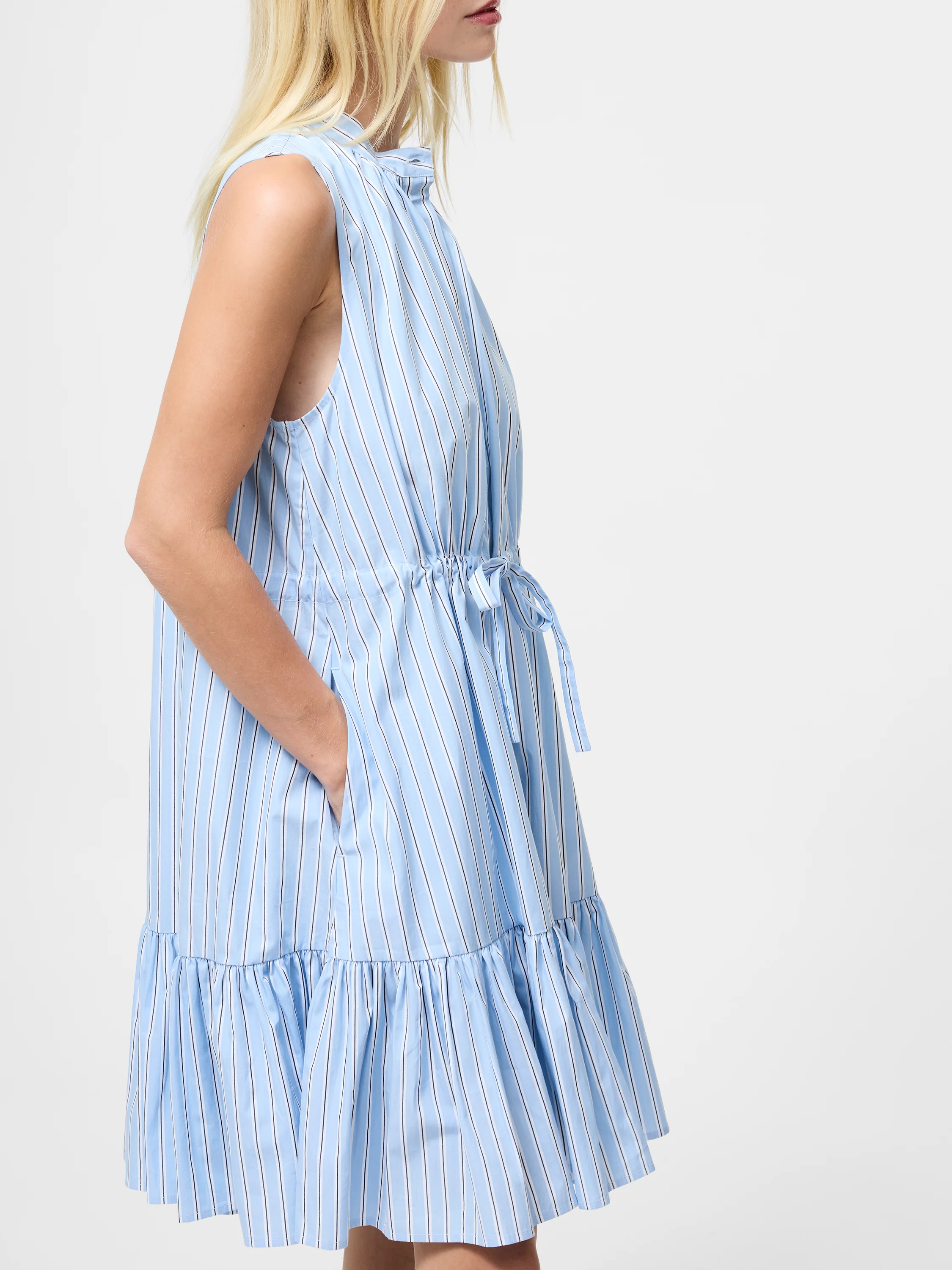 Cambria Cotton Striped Sleeveless Dress - Image 2