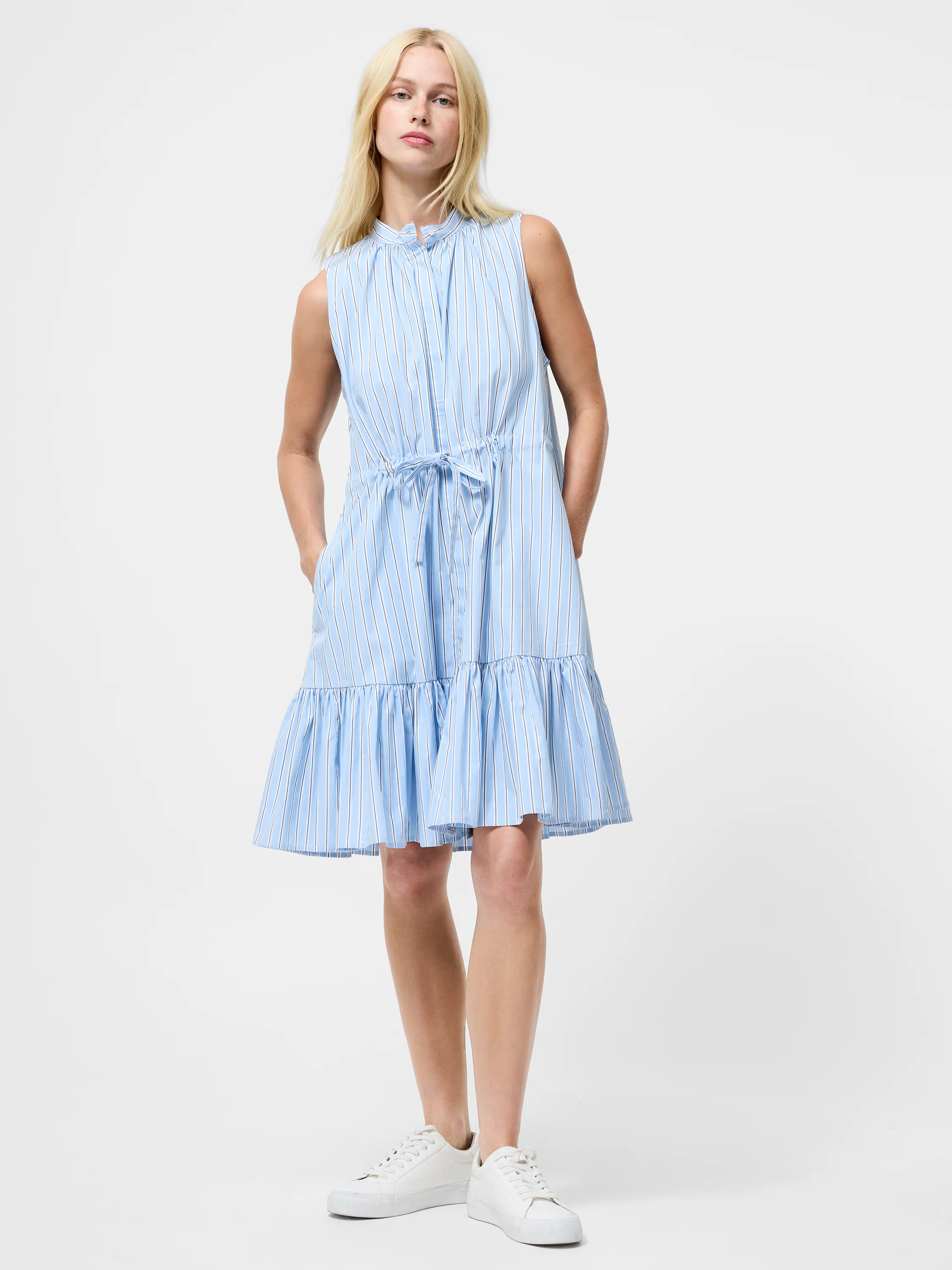 Cambria Cotton Striped Sleeveless Dress - Image 3