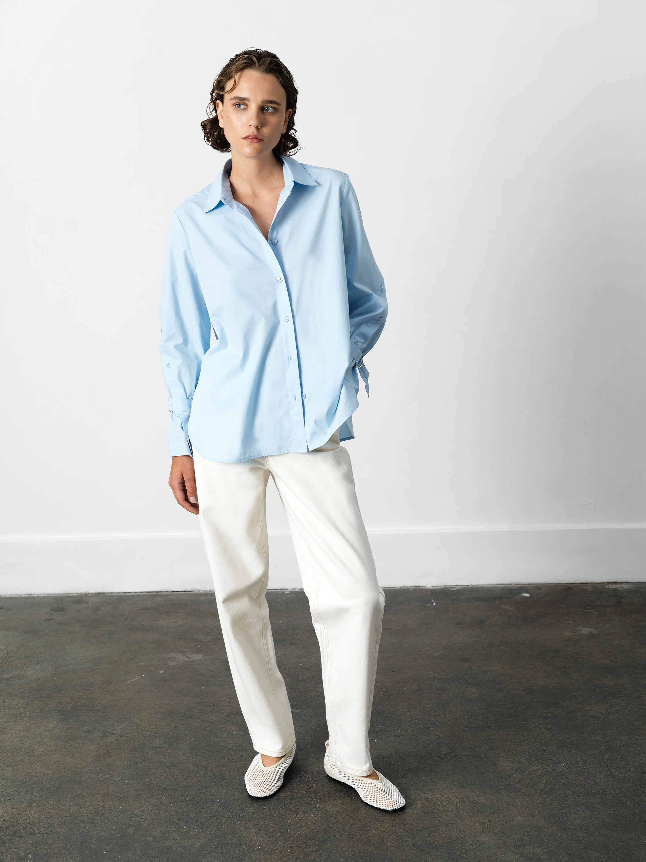 Cambria Longline Button Detail Sleeve Shirt - Image 2