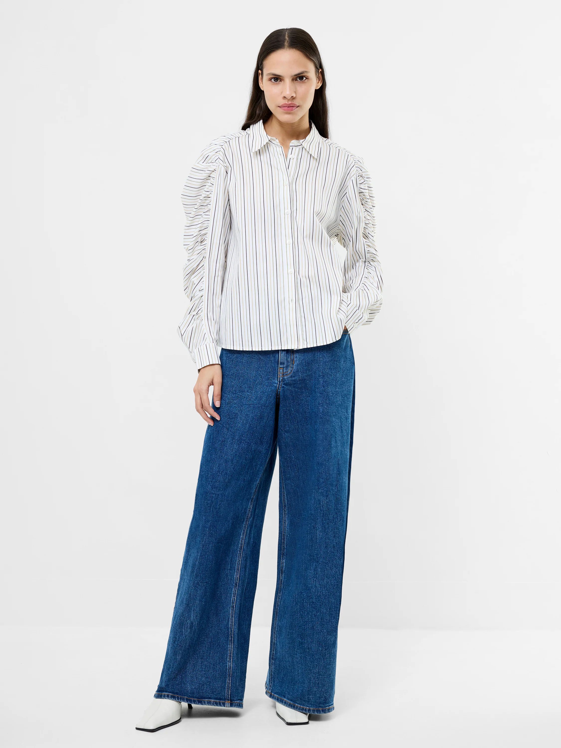 Cambria Stripe Cotton Button Down Shirt - Image 2