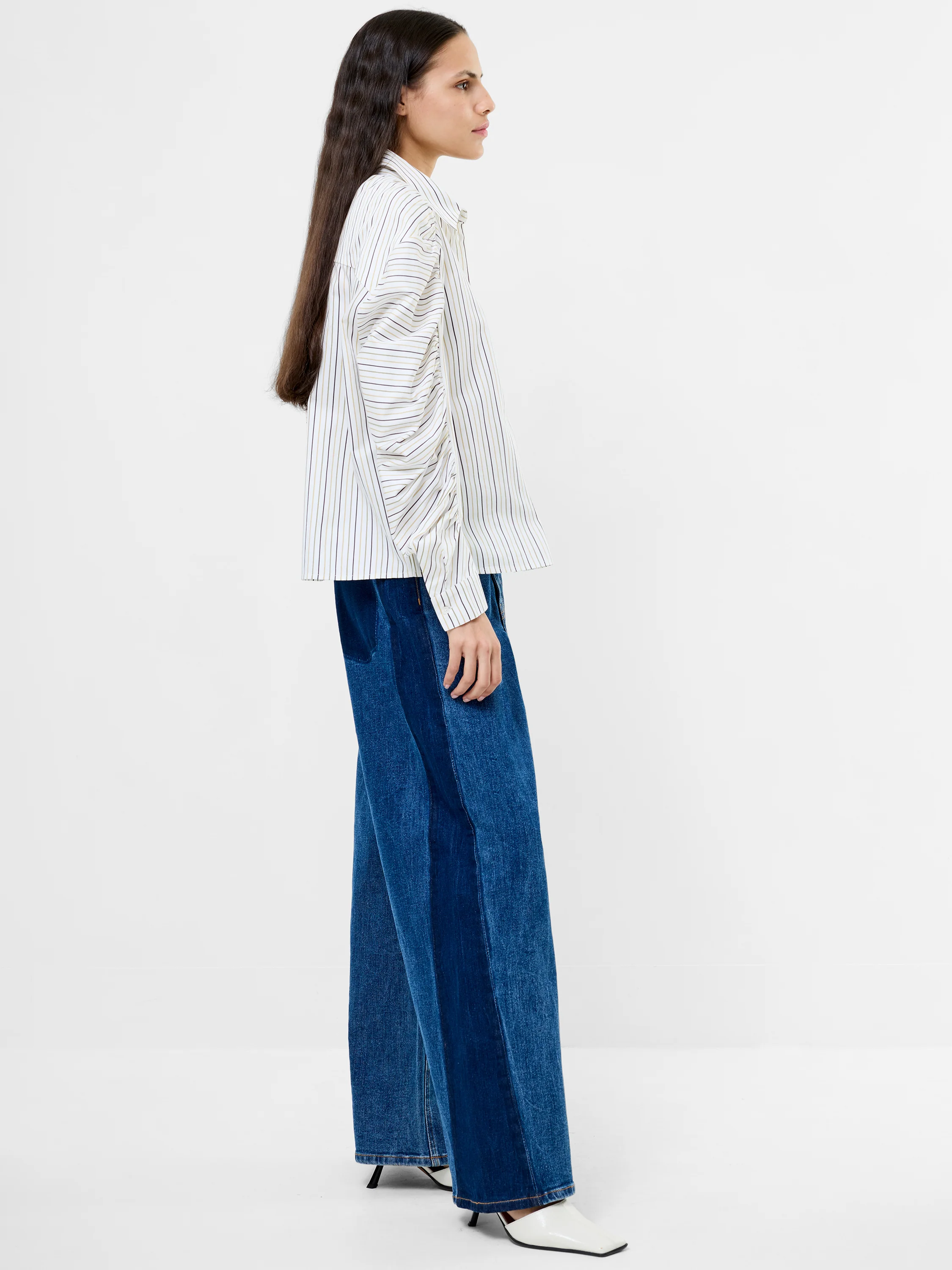 Cambria Stripe Cotton Button Down Shirt - Image 4