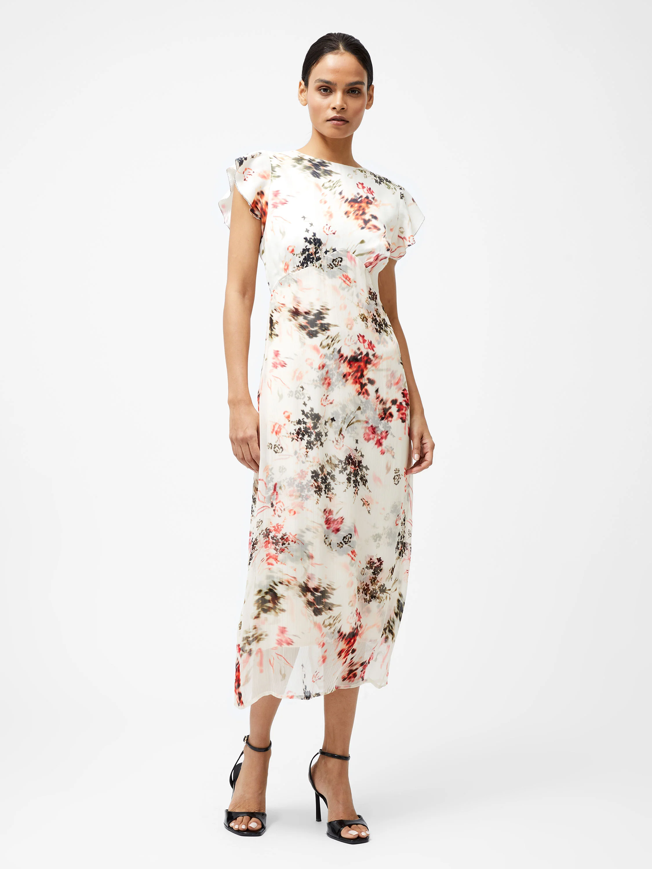 Candice Satin Georgette Overlay Dress - Image 3