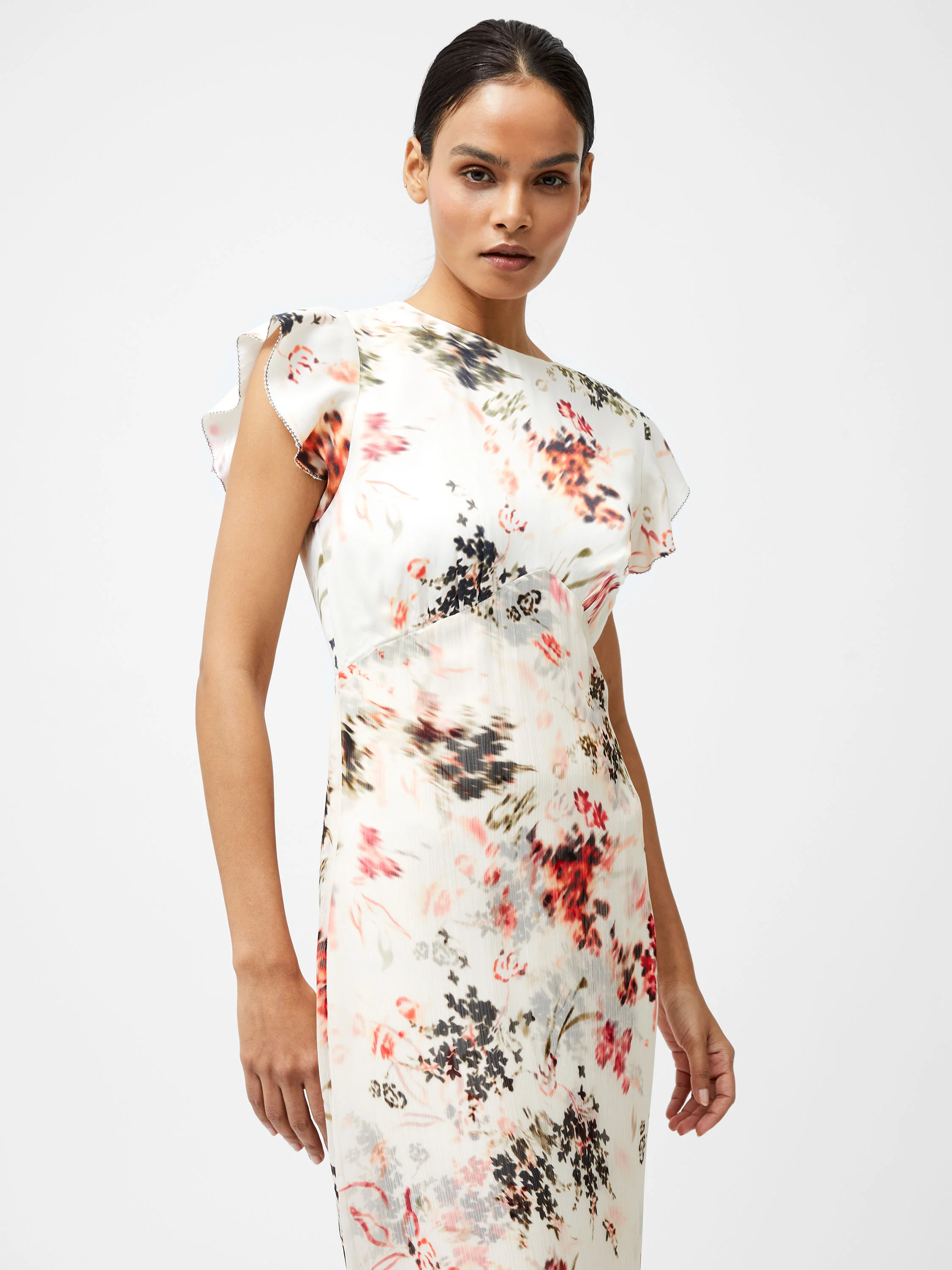 Candice Satin Georgette Overlay Dress - Image 6