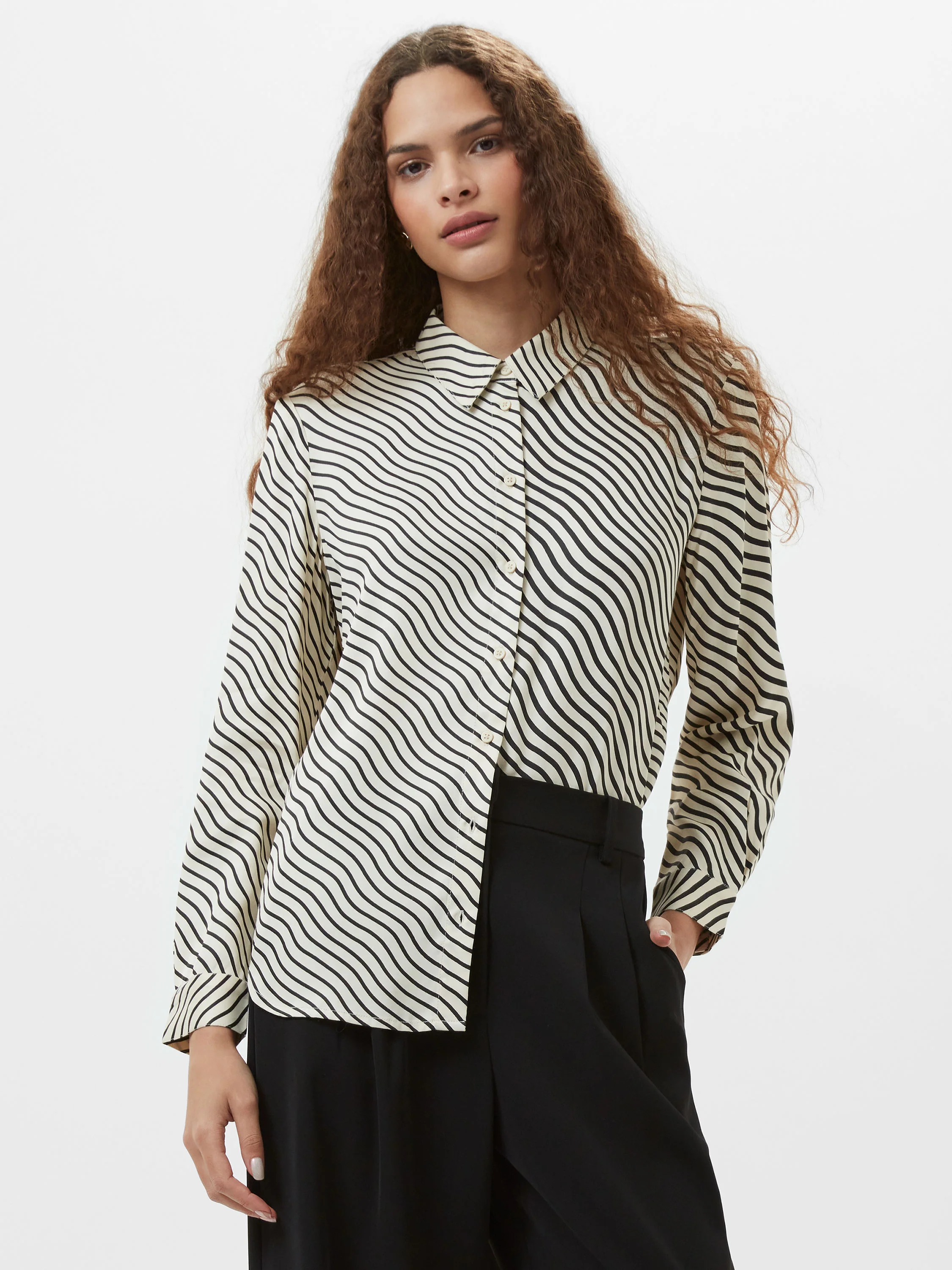 Candice Satin Stripe Shirt - Image 3