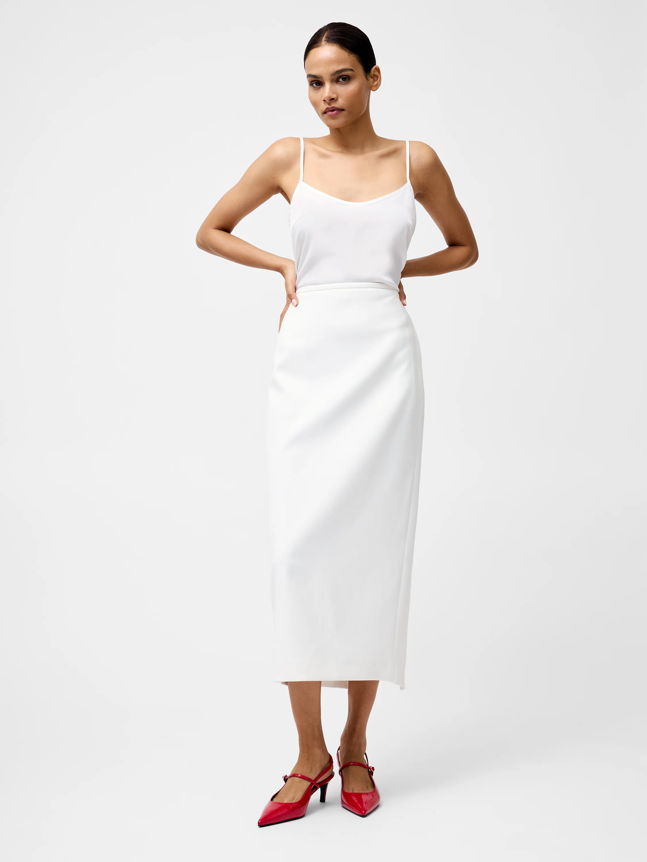 Cannes Twill Split Midi Skirt - Image 5