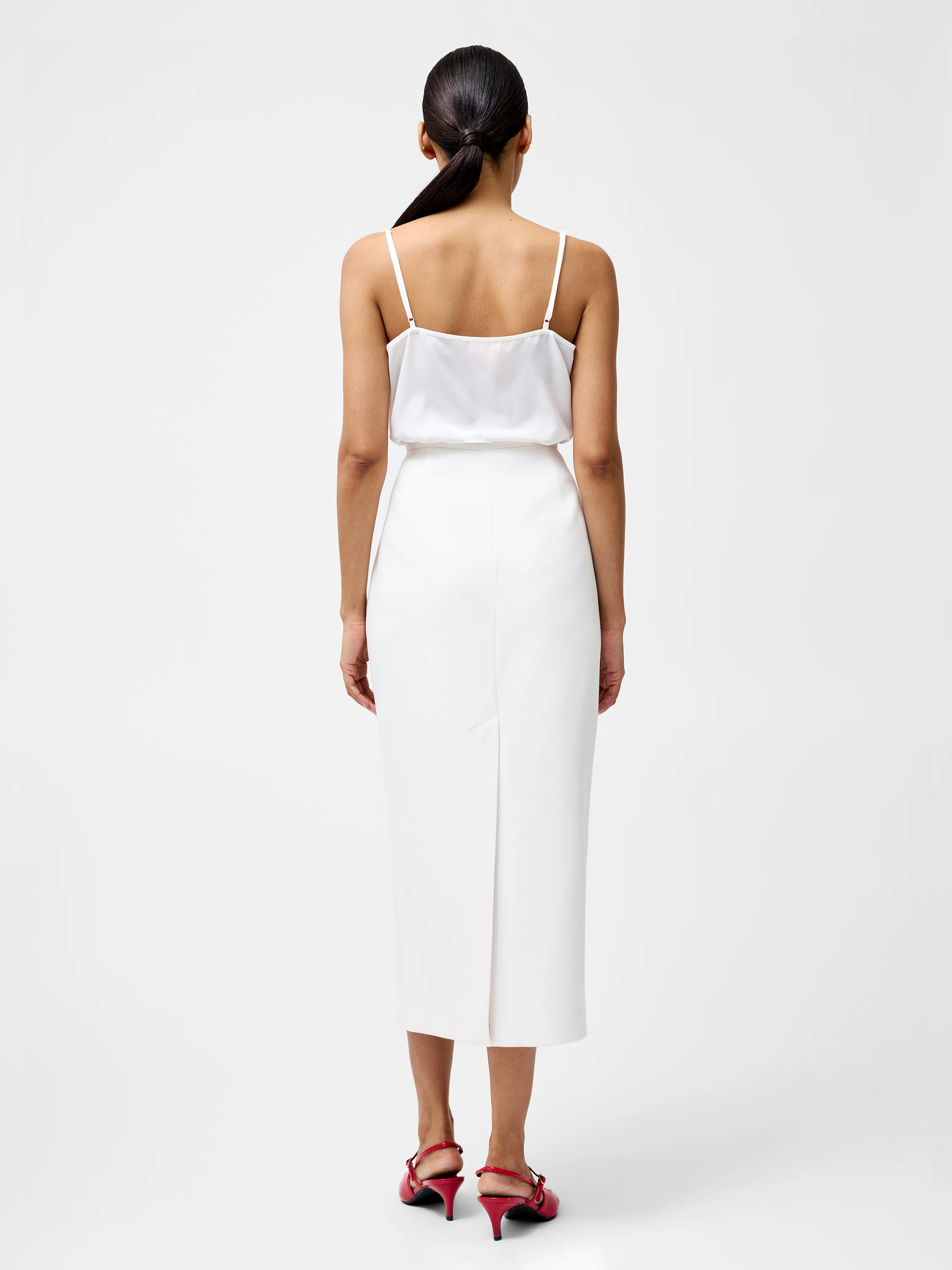 Cannes Twill Split Midi Skirt - Image 8