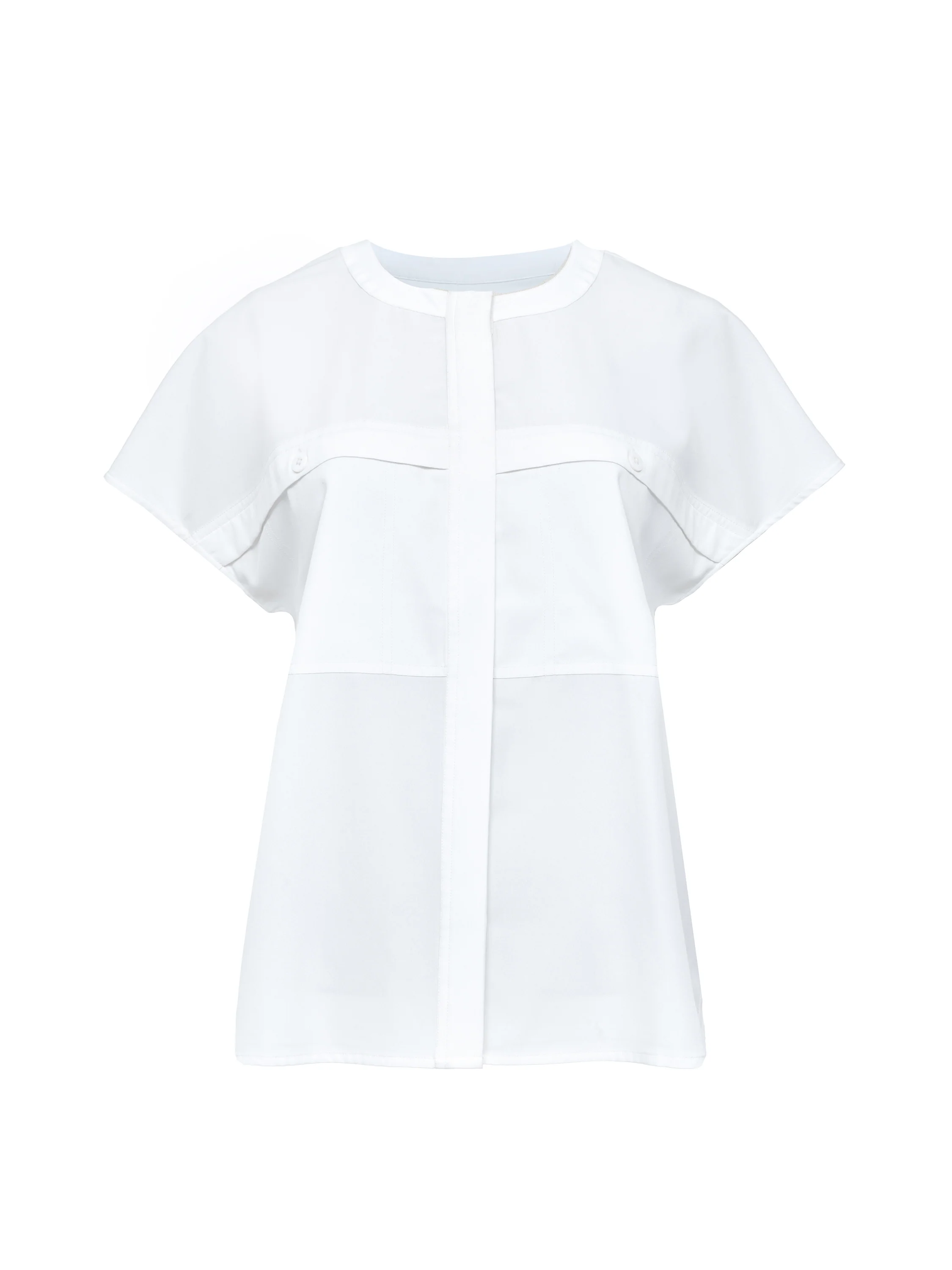 Capriana Crepe Cap Sleeve Yoke Top - Image 6