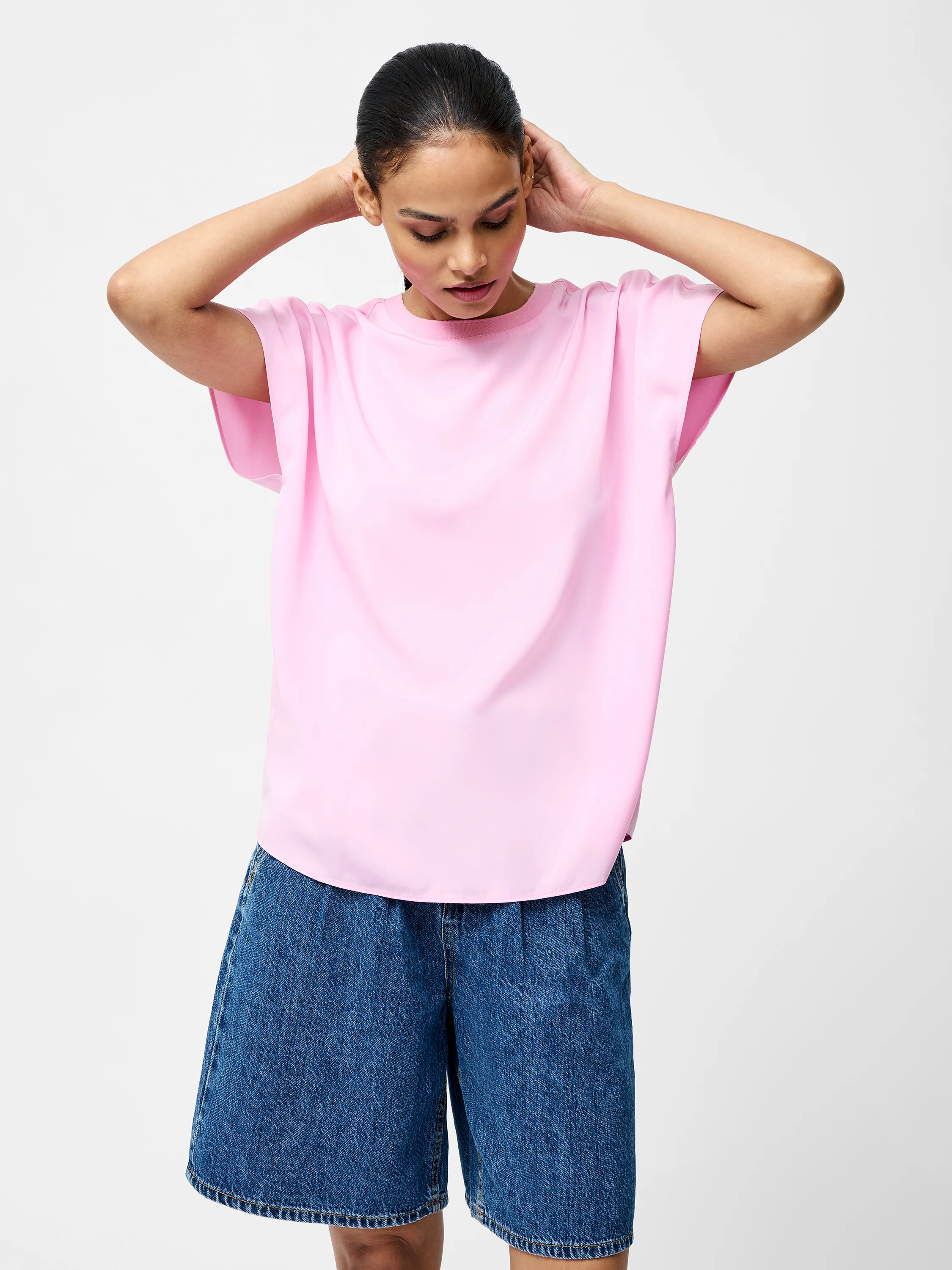 Capriana Crepe Crew Neck Top - Image 5
