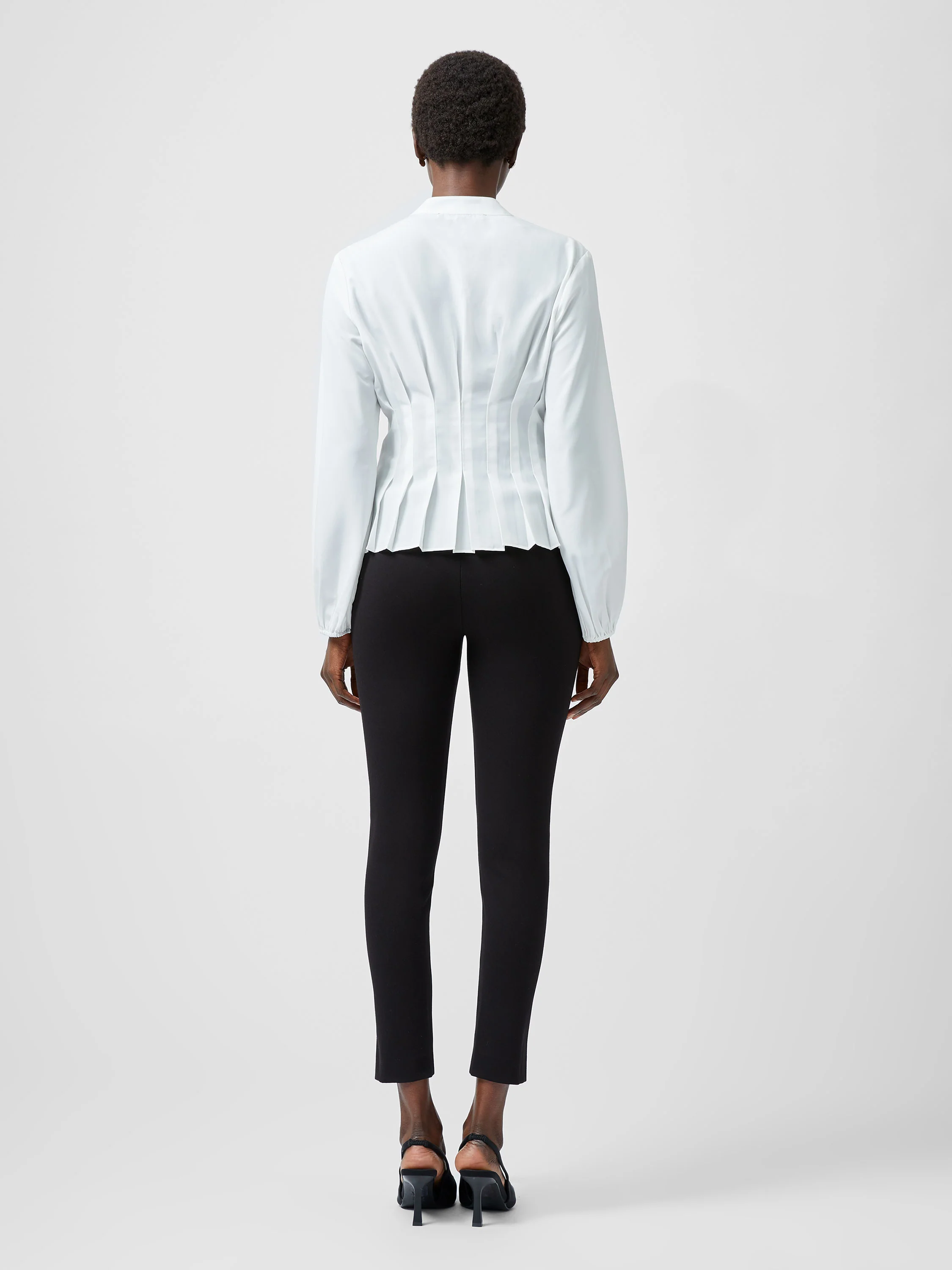 Capriana Crepe Pleat Button Down Top - Image 5