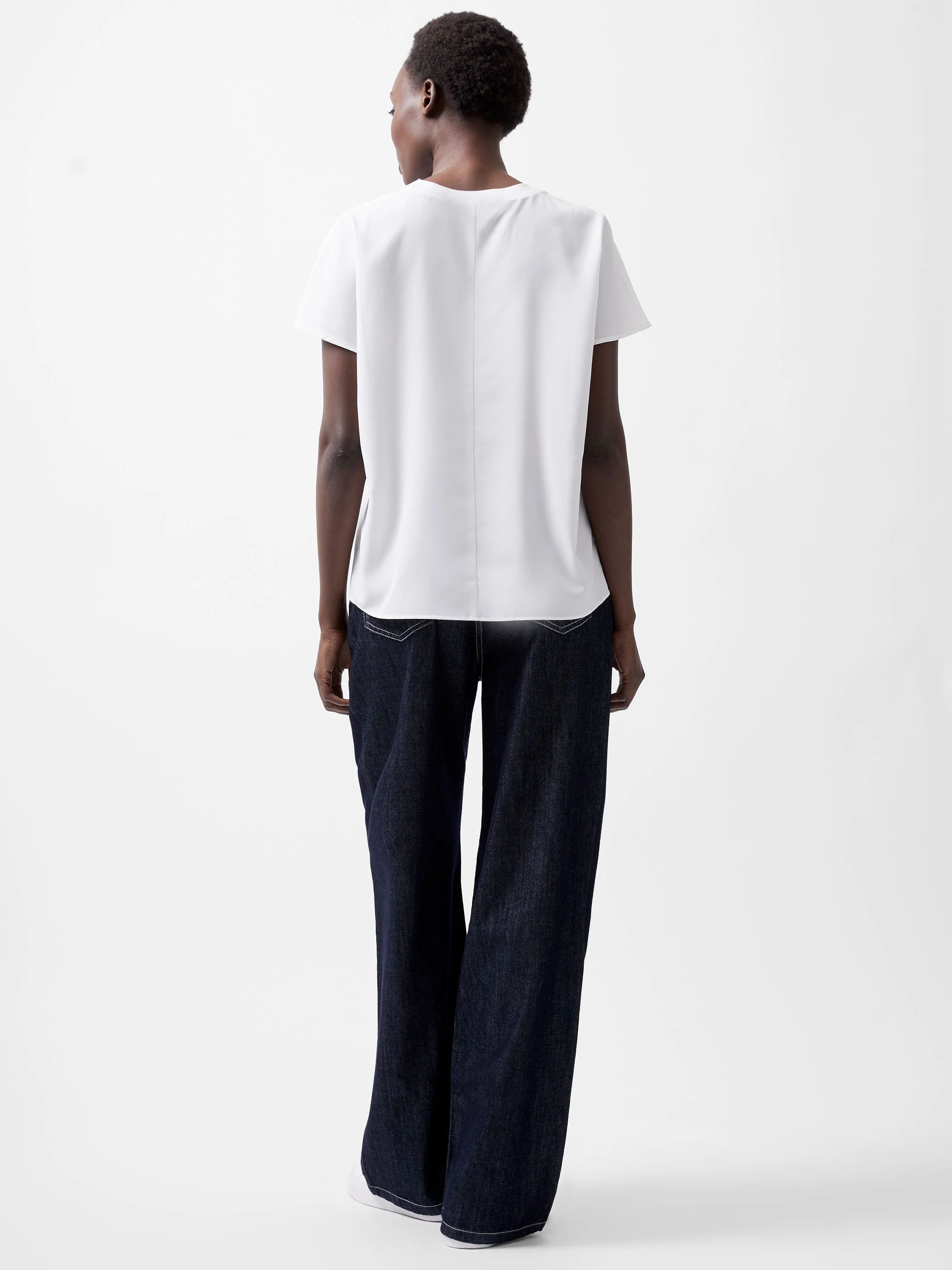 Caprina Recycled Crepe Crew Neck Top - Image 3