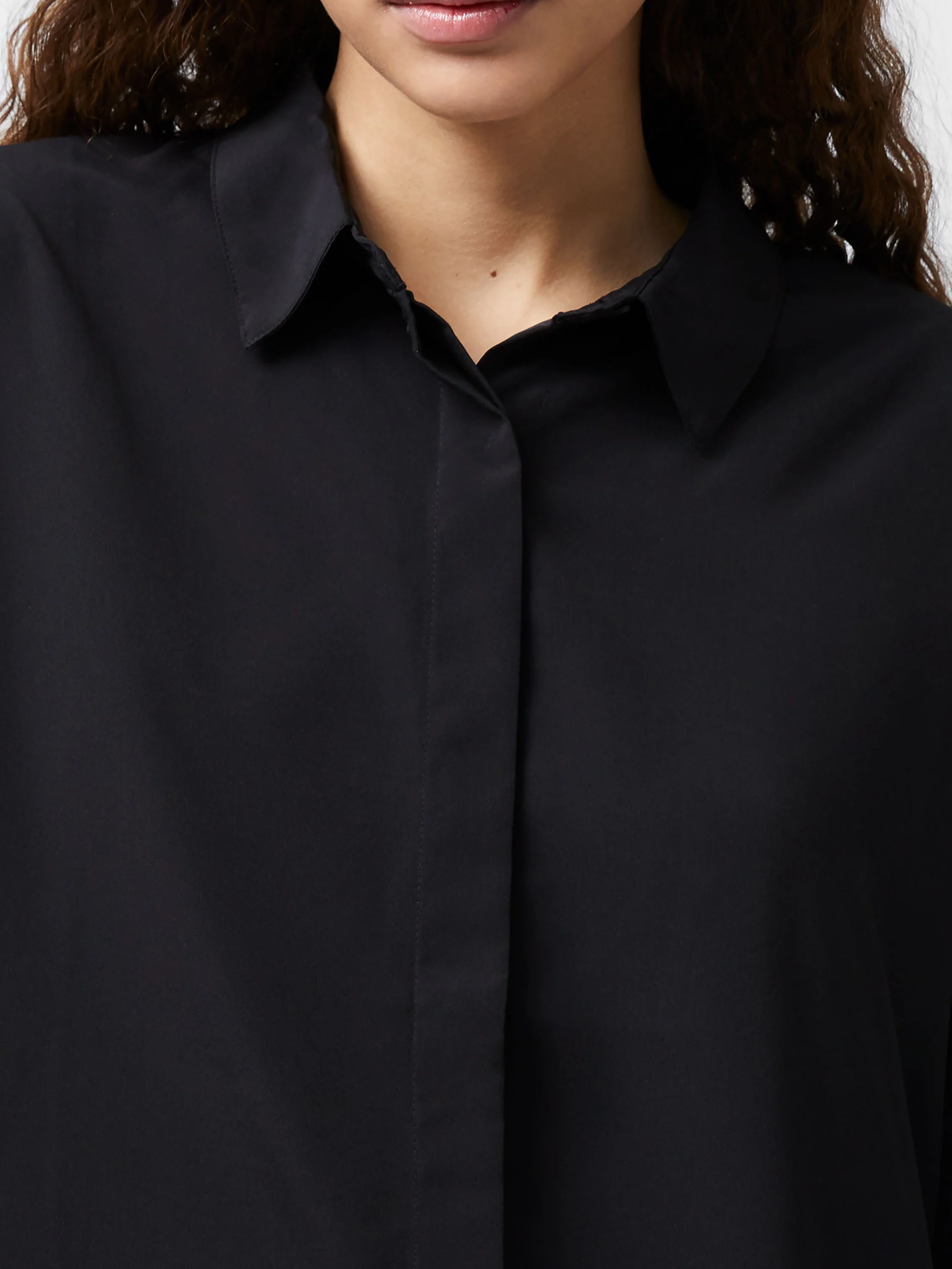 Caprina Recycled Crepe Long Sleeve Button Shirt - Image 4