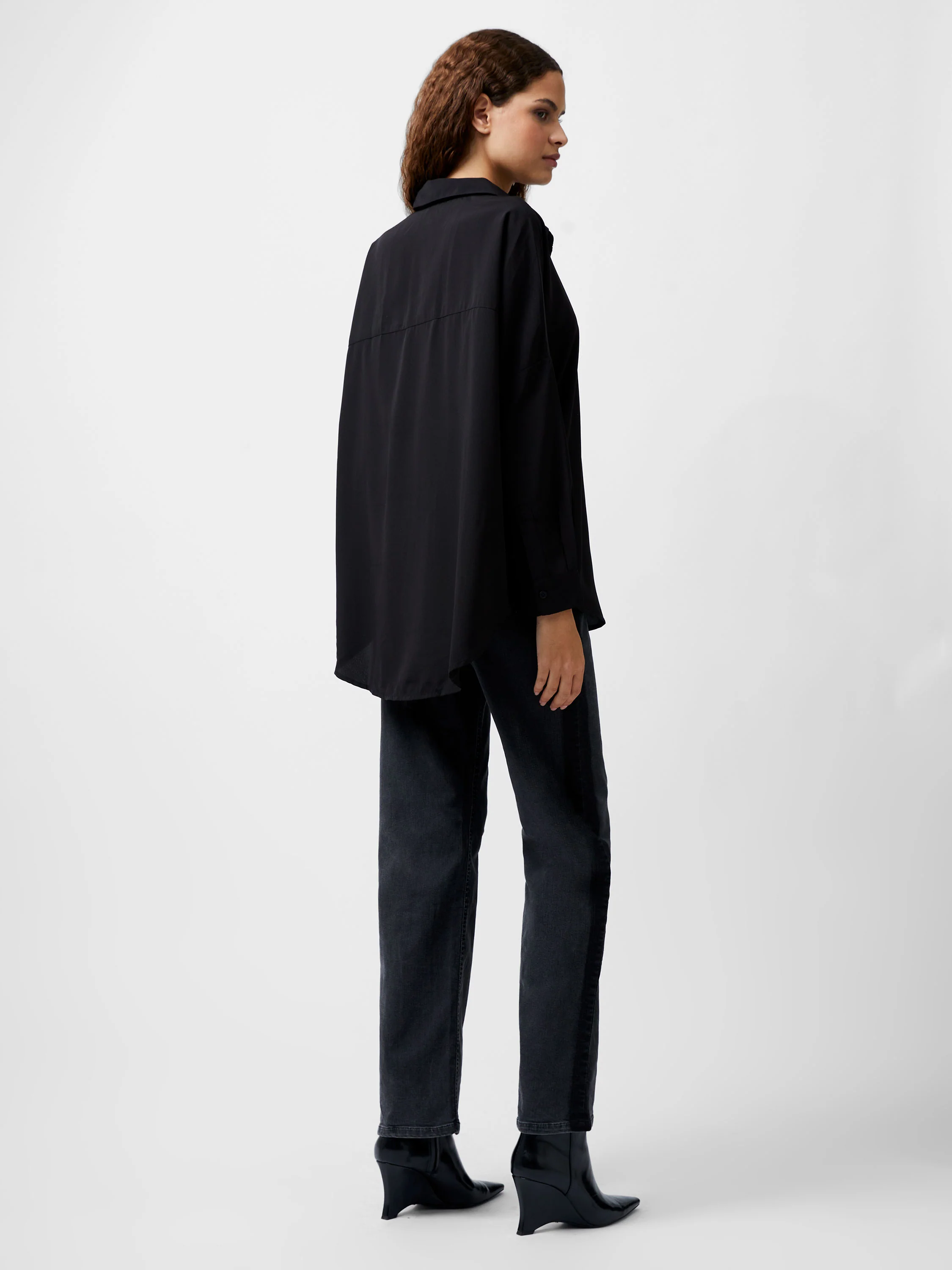Caprina Recycled Crepe Long Sleeve Button Shirt - Image 5