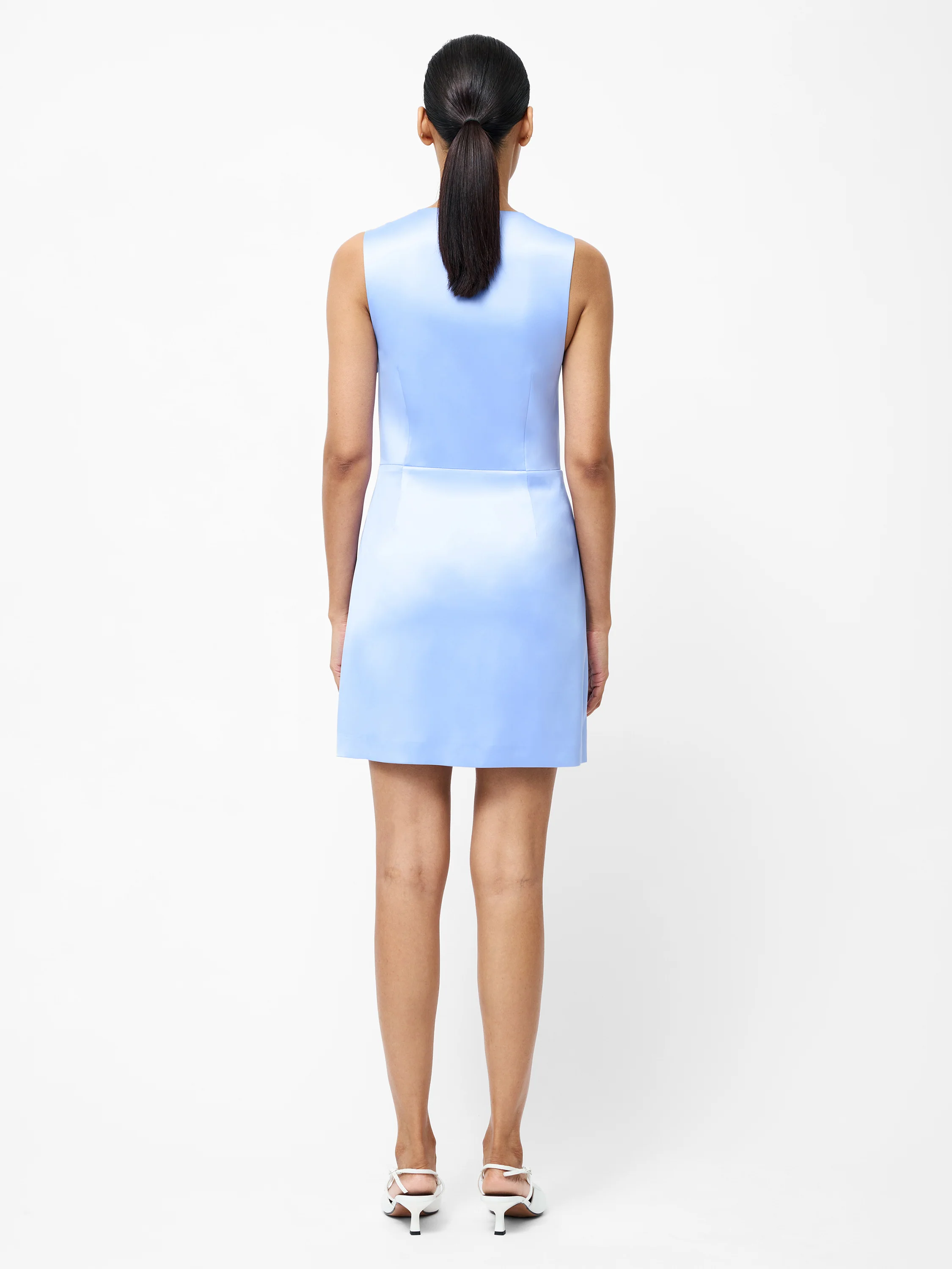 Carey Satin Mini Dress - Image 4