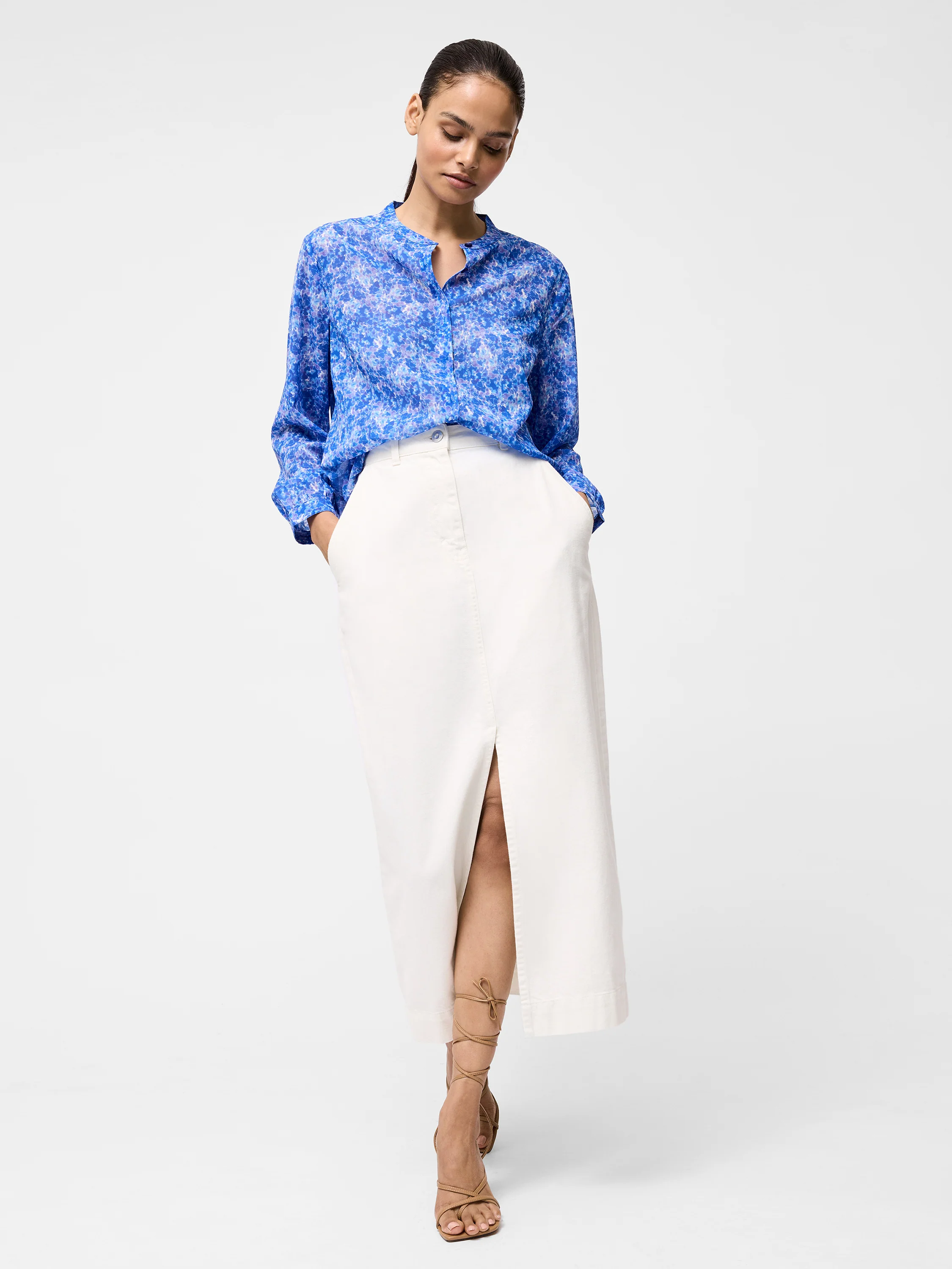 Cass Henley Button Down Top - Image 2