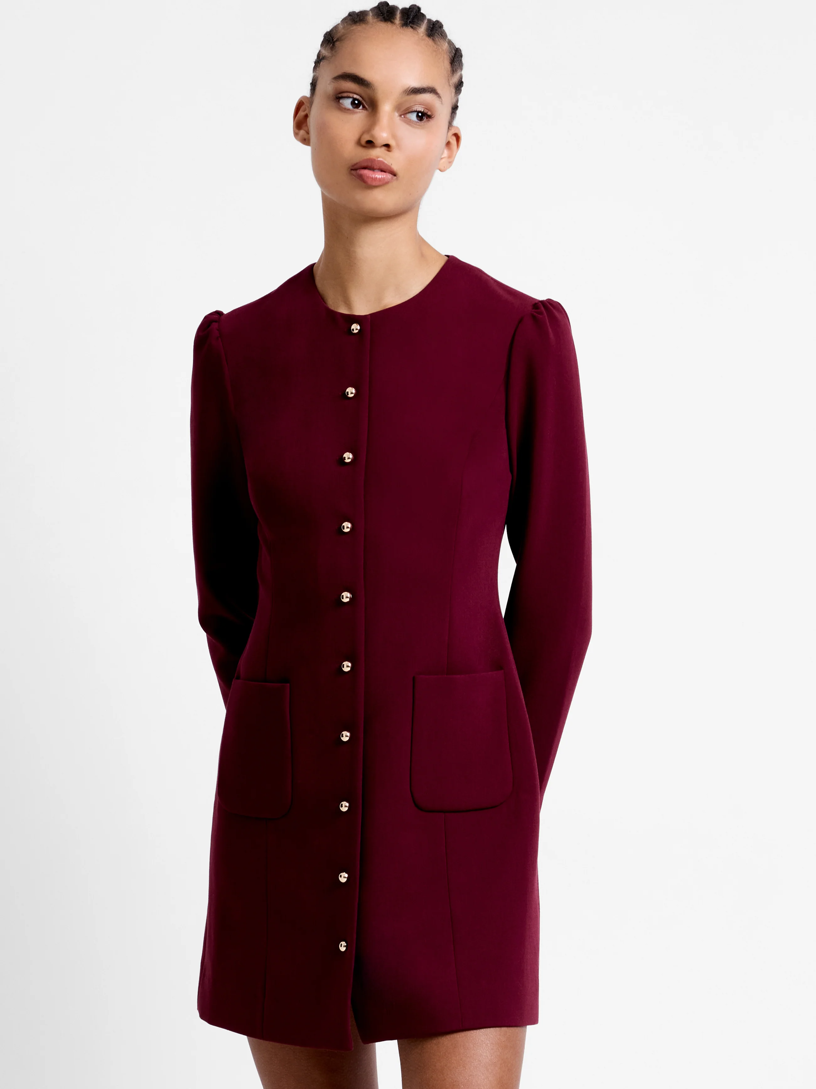 Celie Button Through Mini Dress - Image 3